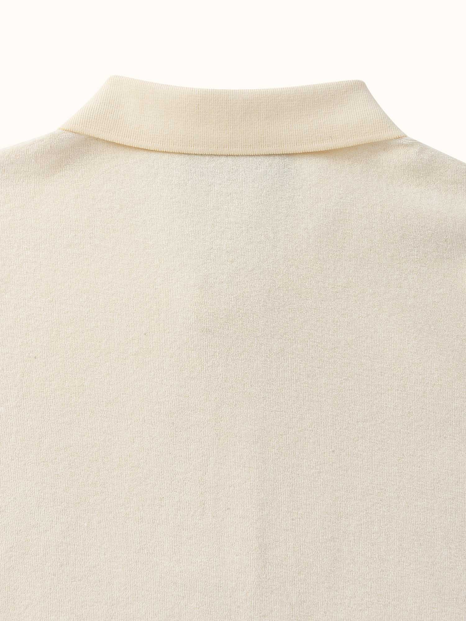 Womens Kooka Terry Polo Vintage White