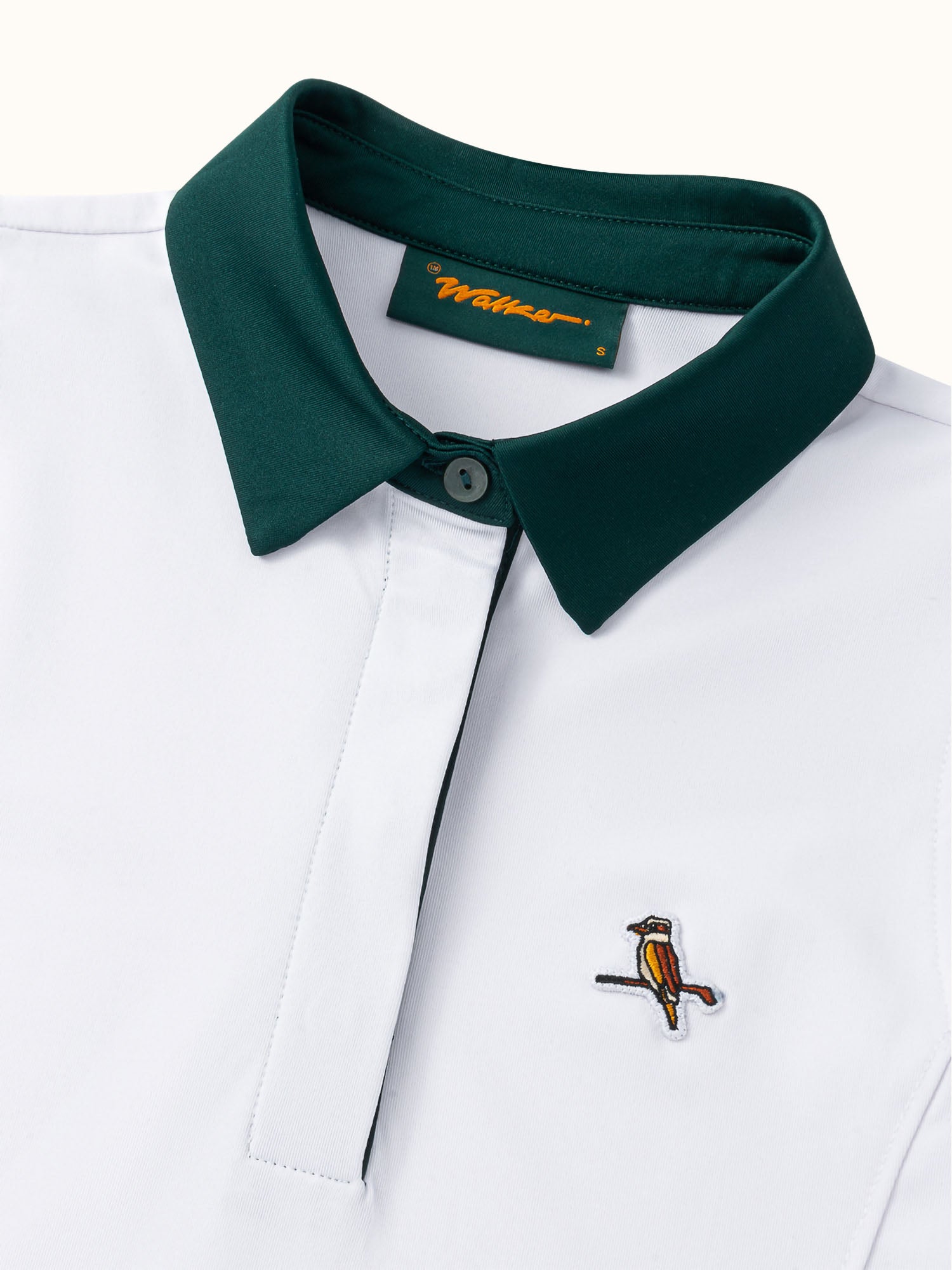 Womens Sleeveless Polo White / Forest