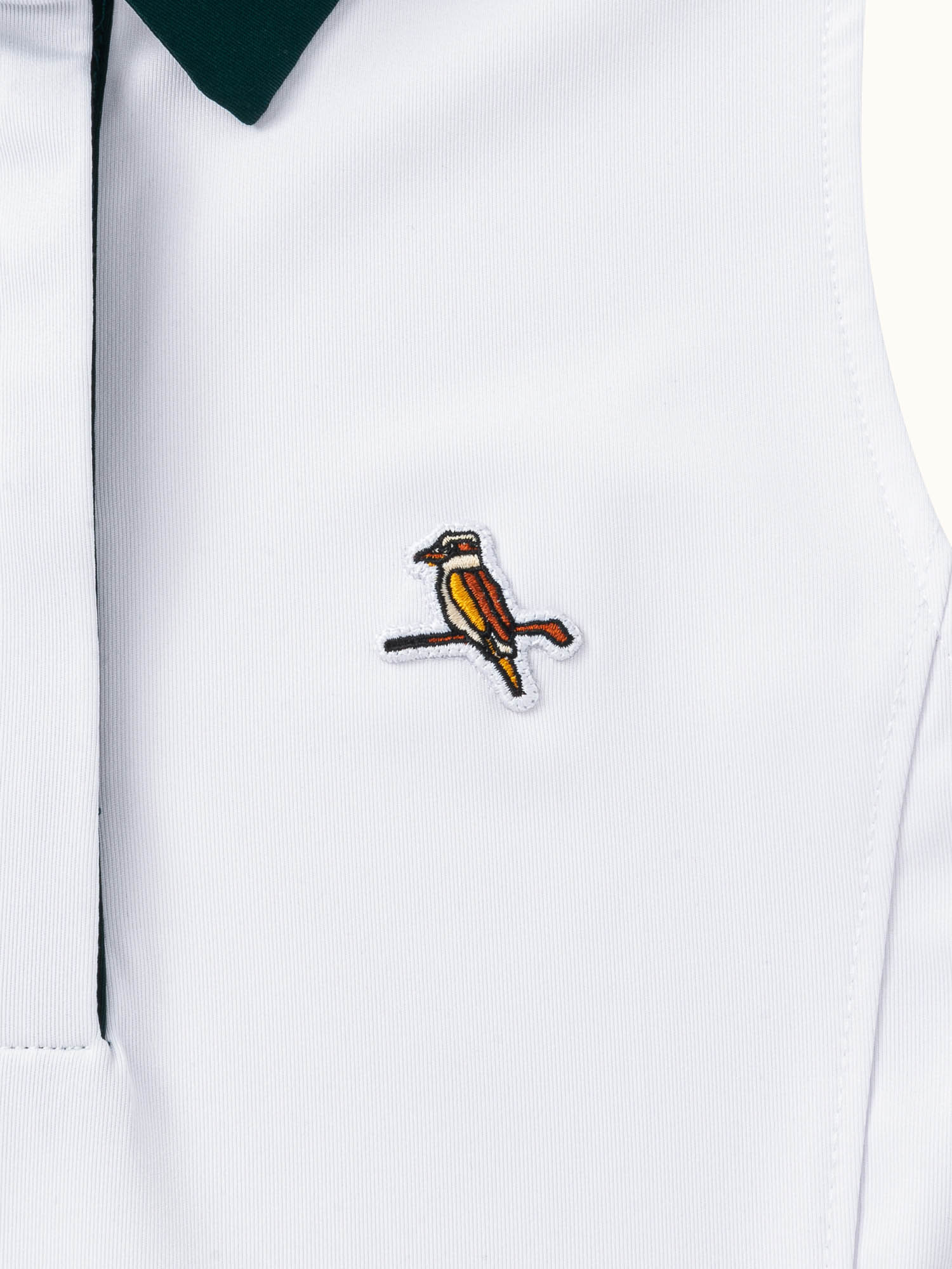 Womens Sleeveless Polo White / Forest