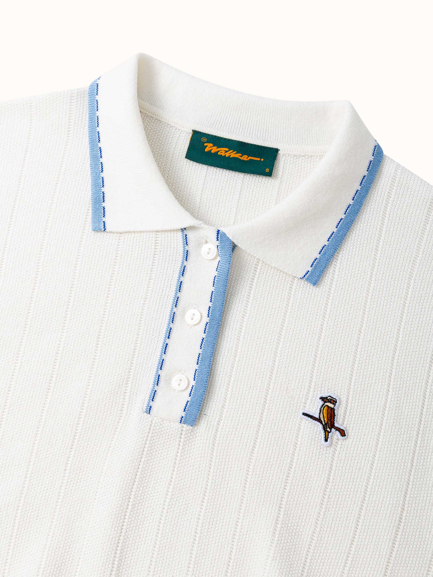 Womens SS Knit Polo Ivory