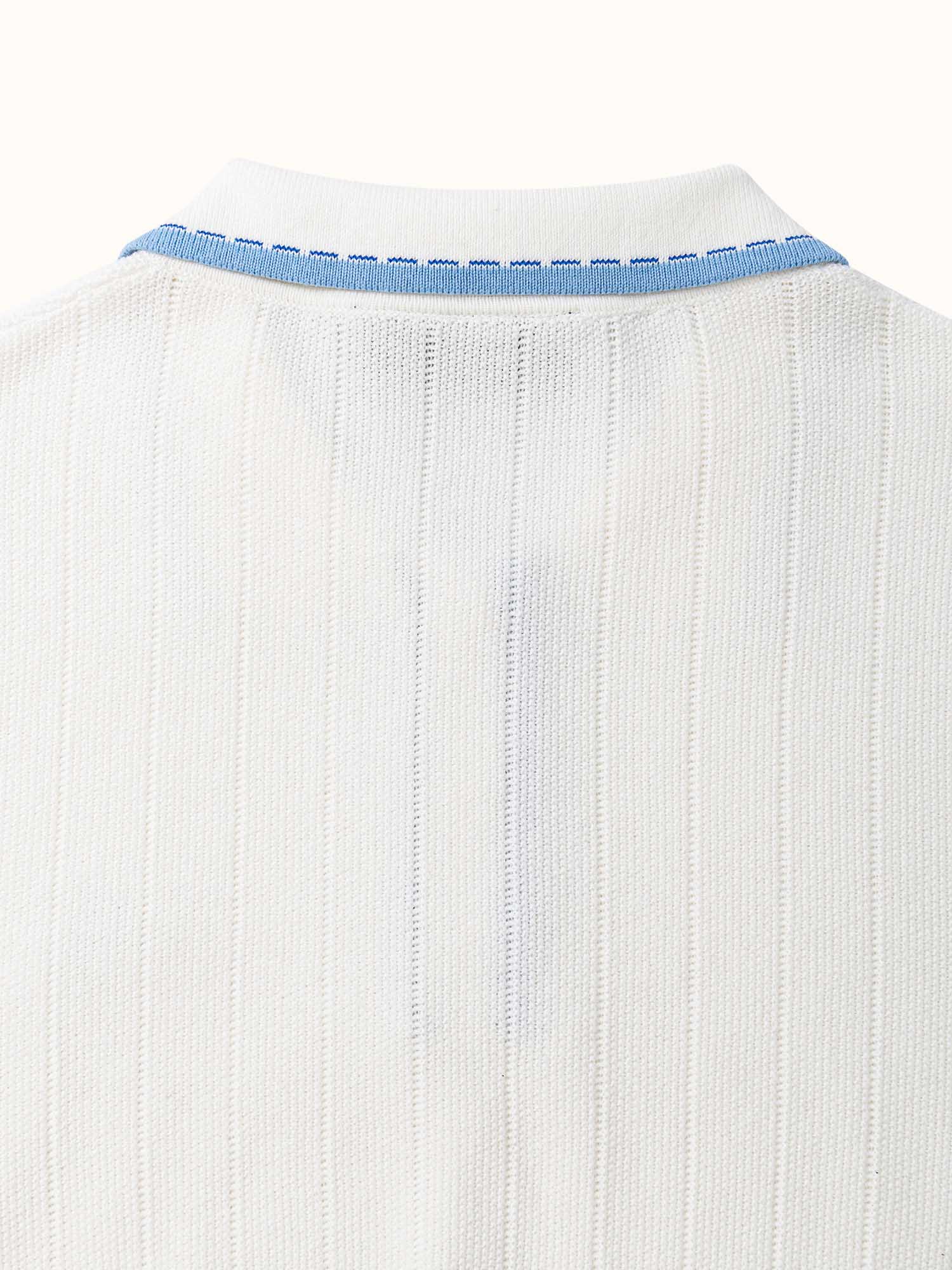 Womens SS Knit Polo Ivory