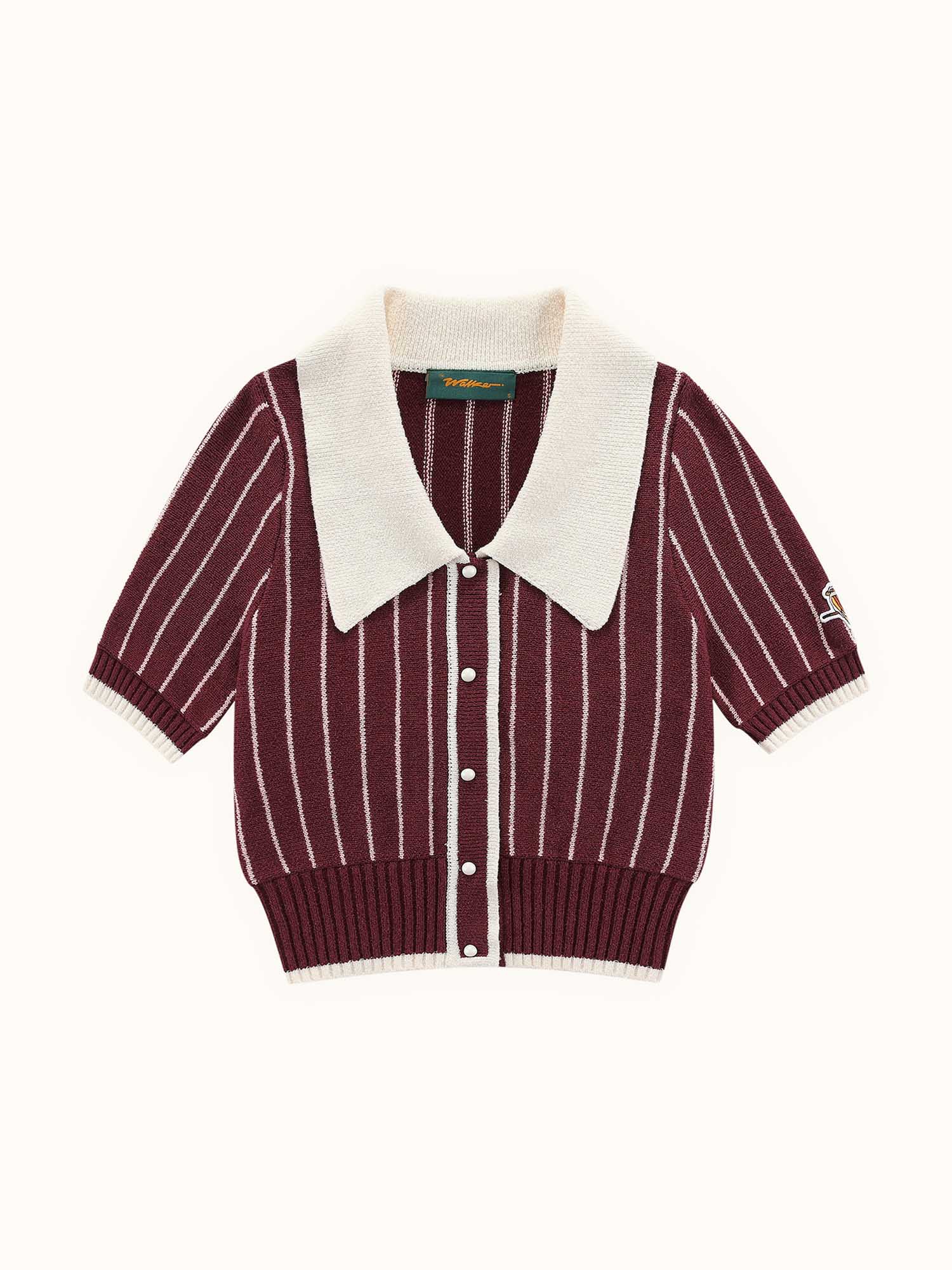 Womens Riviera Knit Polo Maroon / Pink