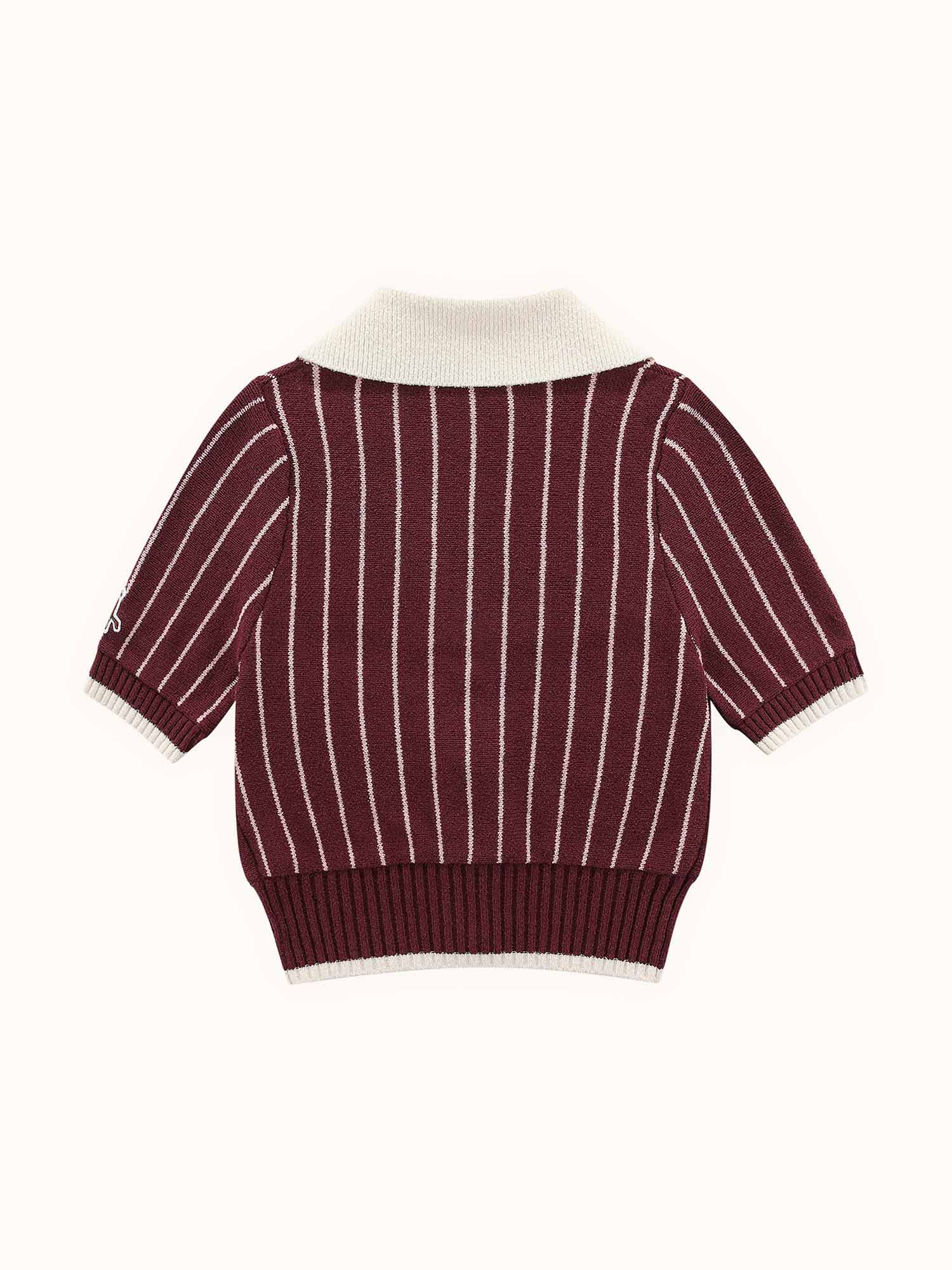 Womens Riviera Knit Polo Maroon / Pink
