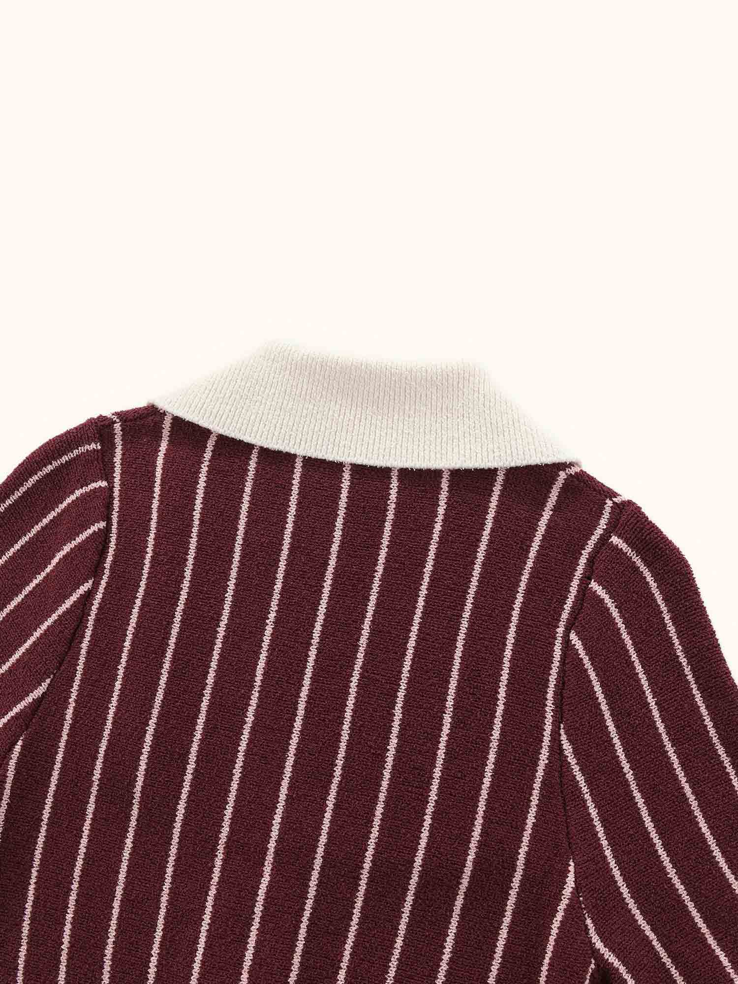 Womens Riviera Knit Polo Maroon / Pink