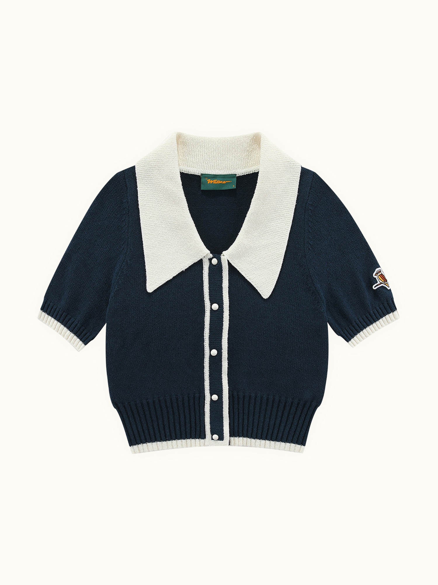 Womens Riviera Knit Polo Navy / White