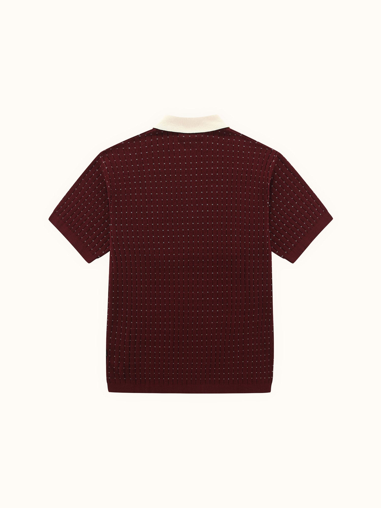 Knicked Knit Polo Merlot