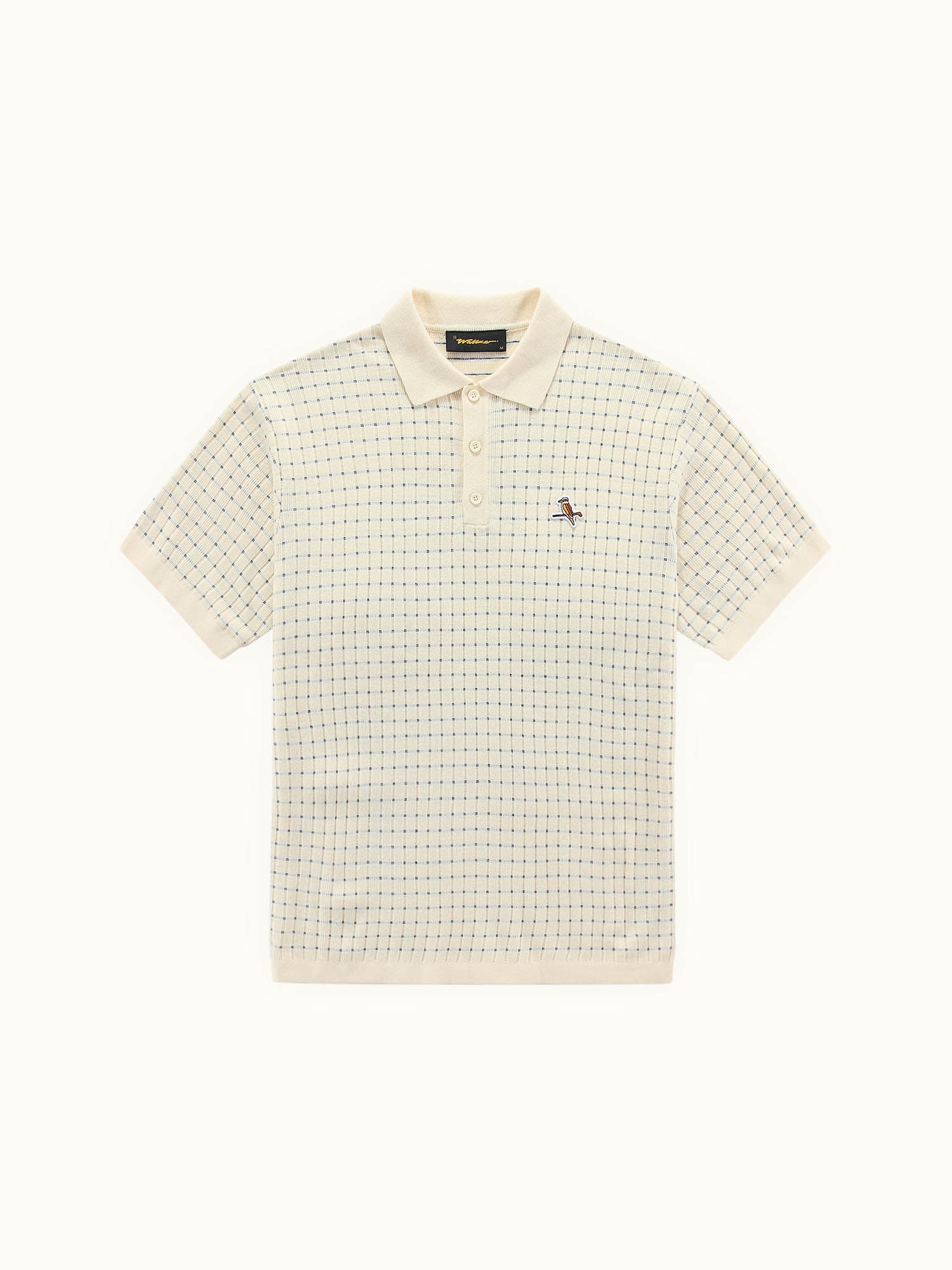 Knicked Knit Polo White