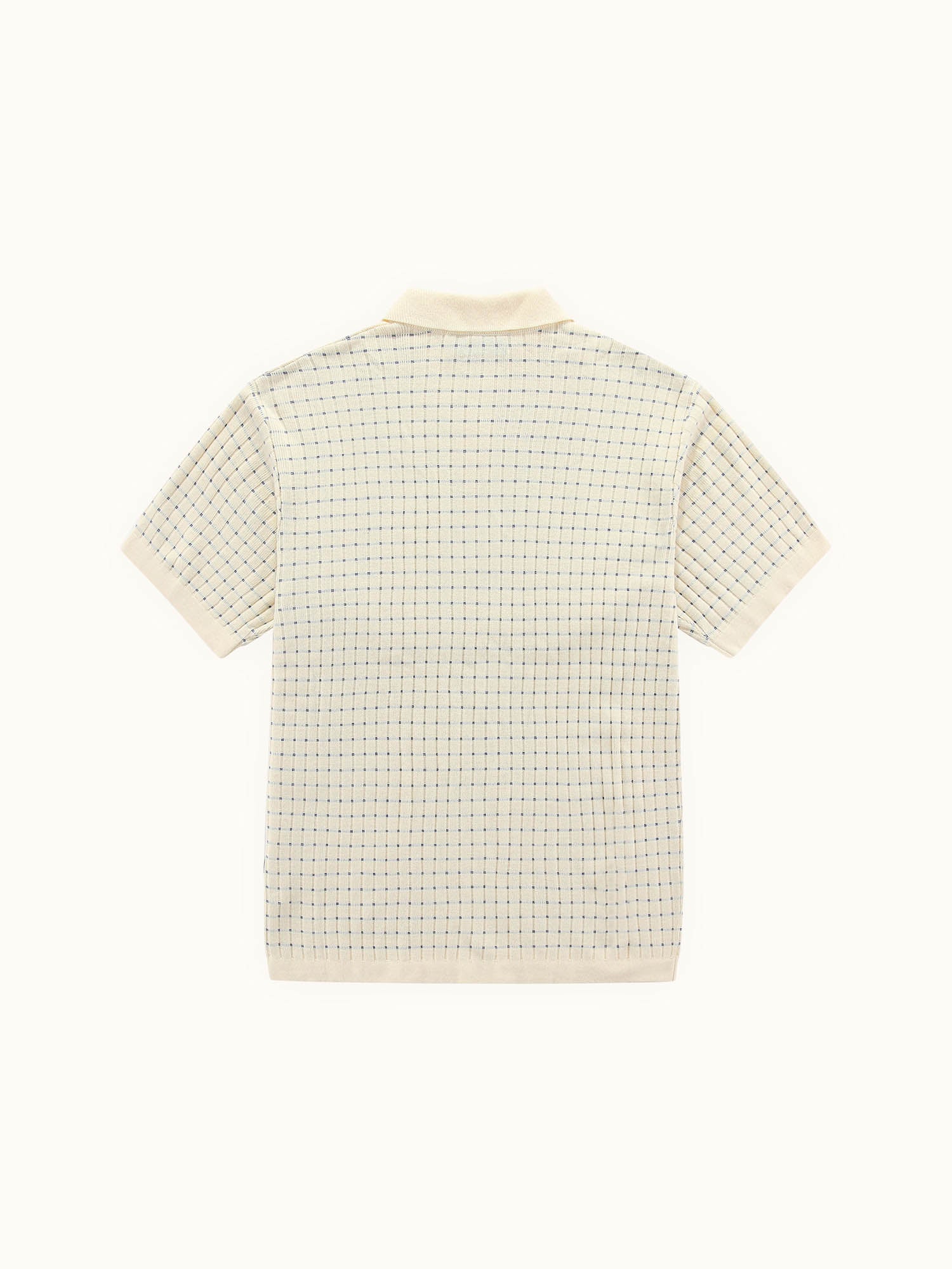 Knicked Knit Polo White