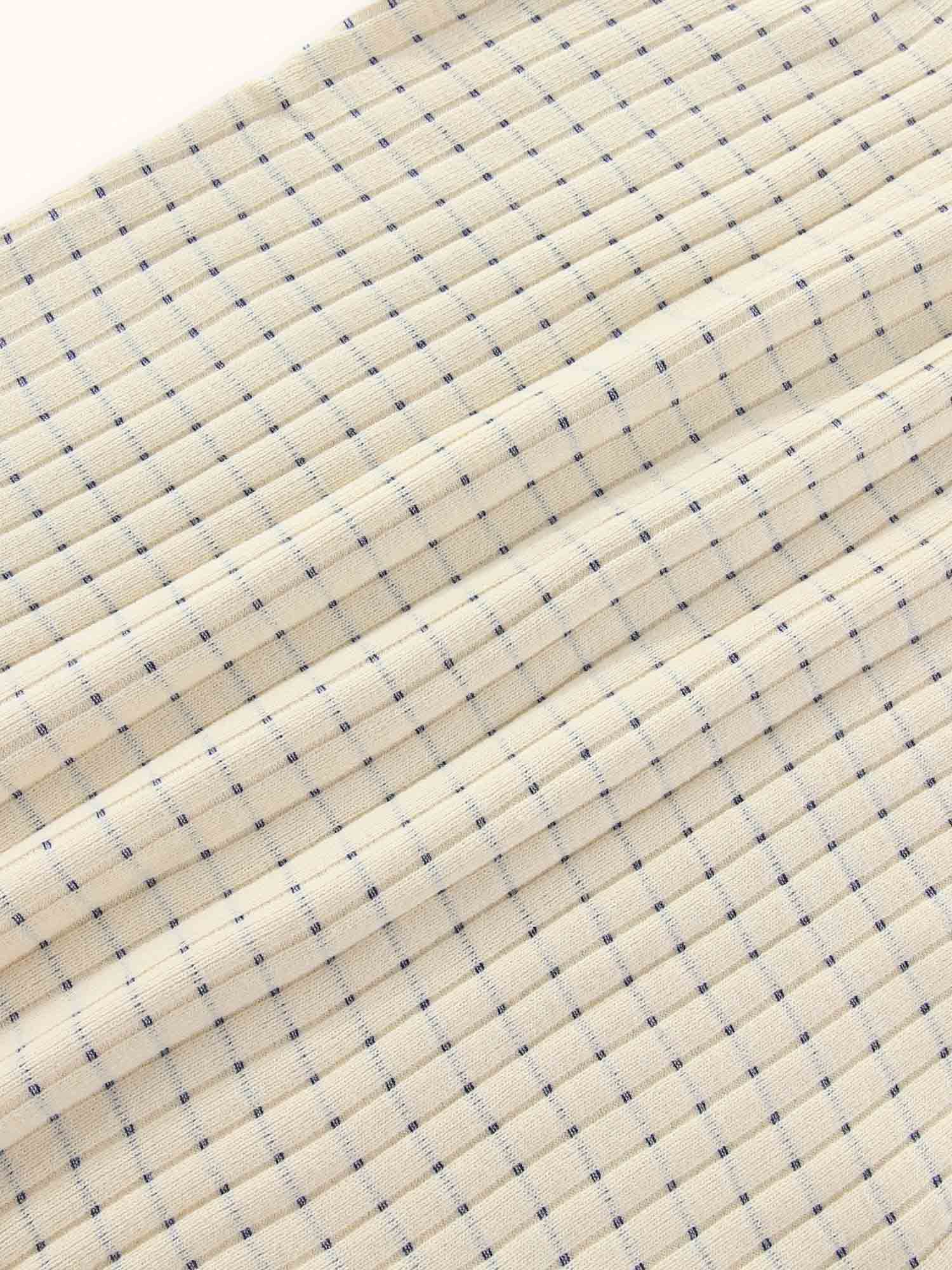 Knicked Knit Polo White