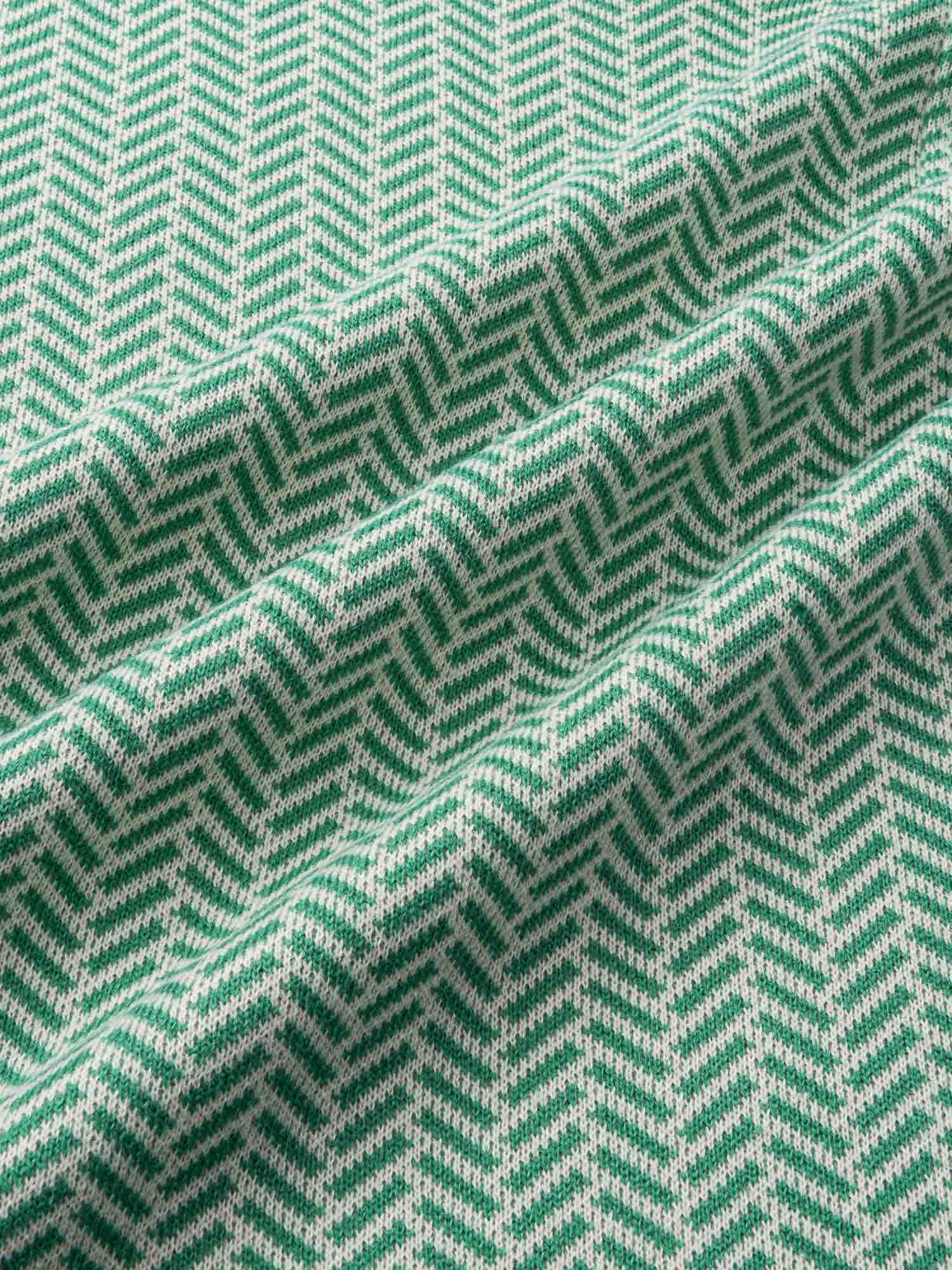 Georgia Knit Polo Heathered Green