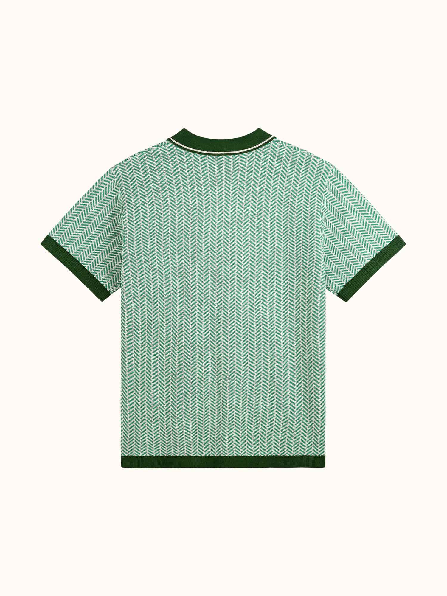 Georgia Knit Polo Heathered Green