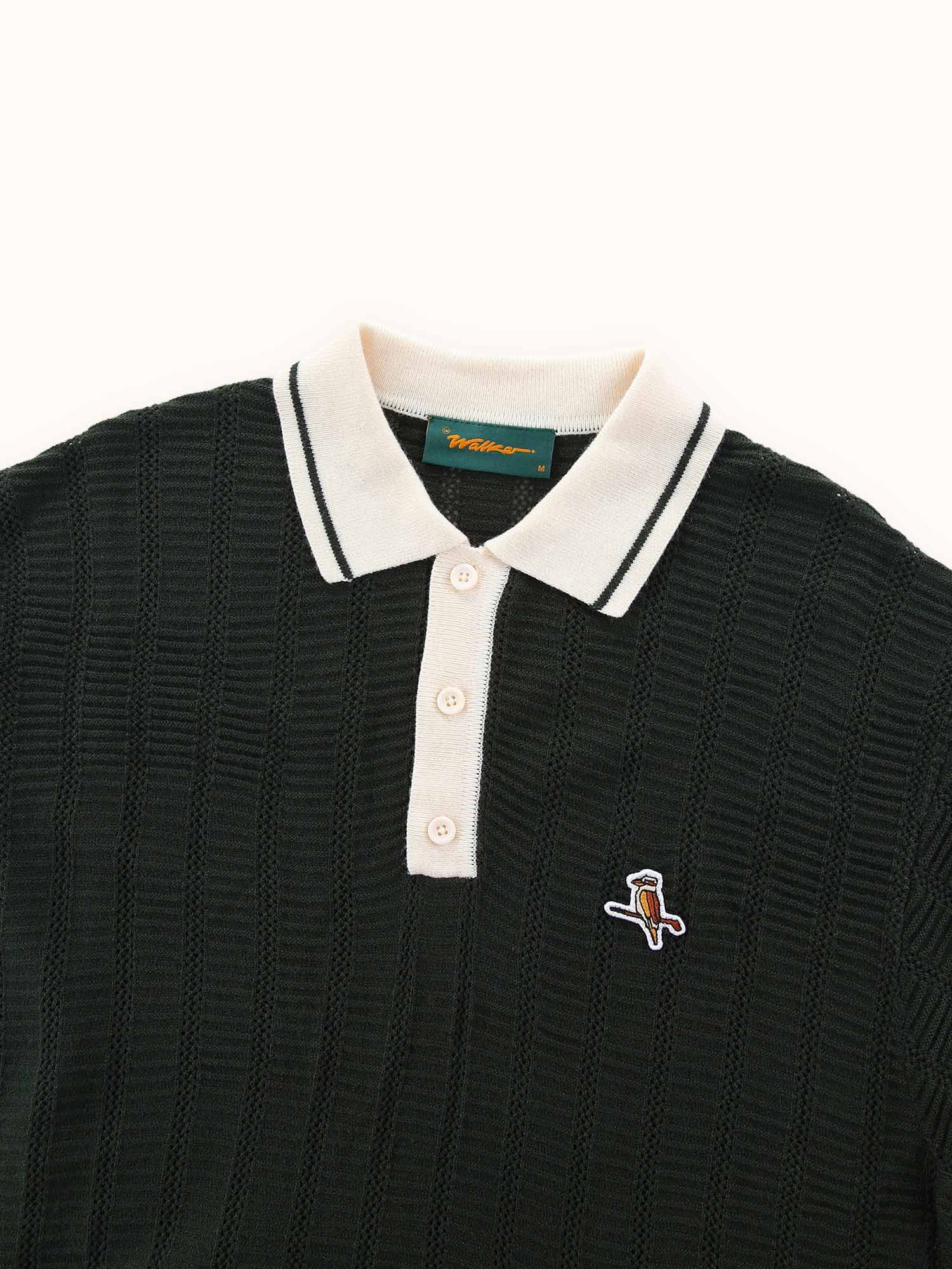 Kooka Knit Polo Pine / Cream