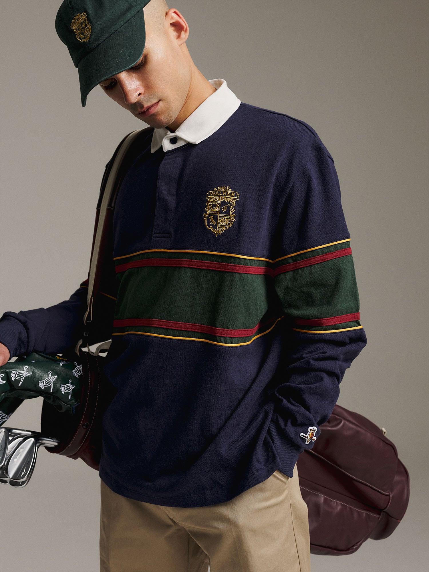 Crest Rugby Polo Navy / Forest