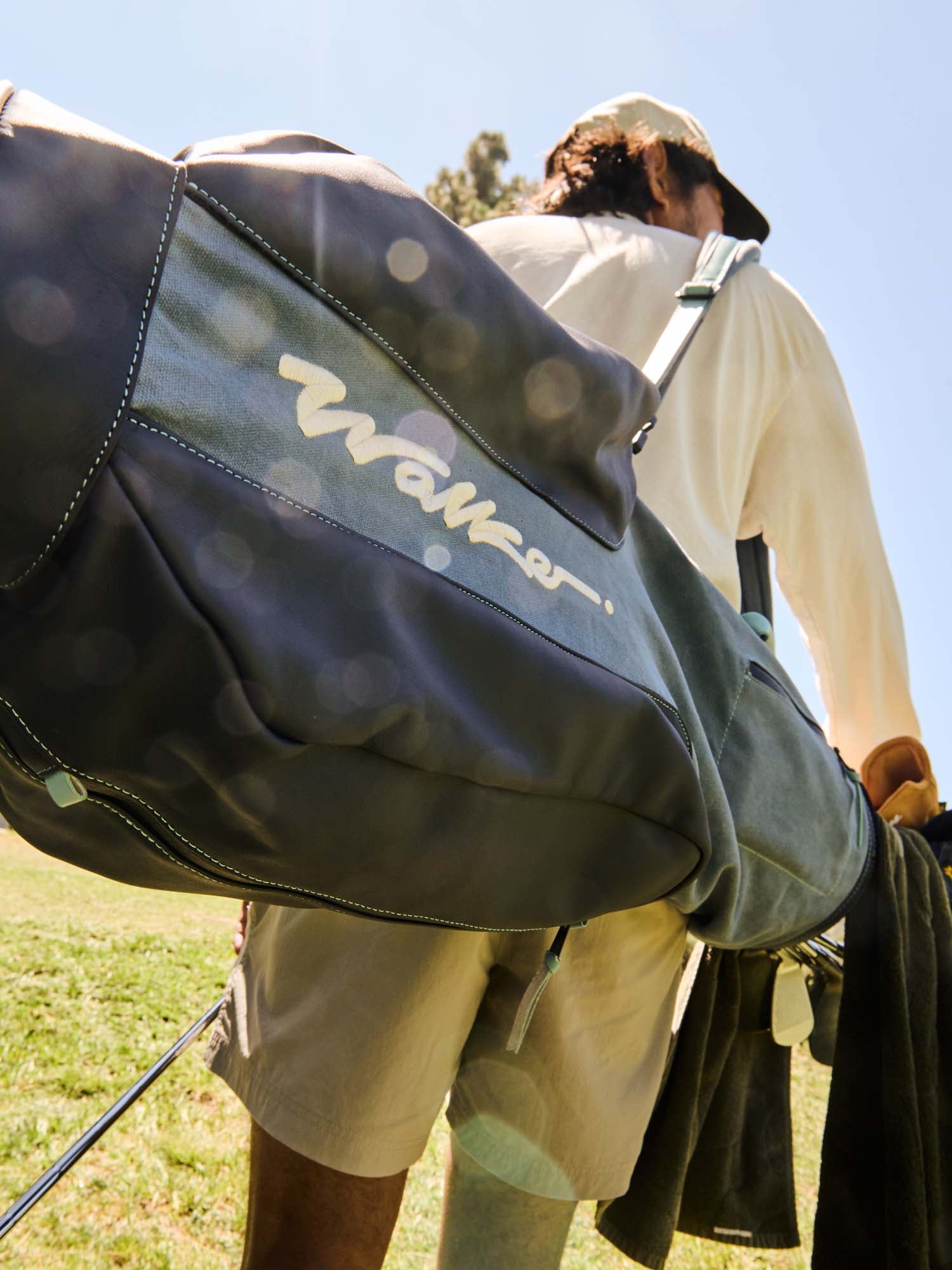 Walker X Hiroki Sunday Bag Blue Waxed Canvas