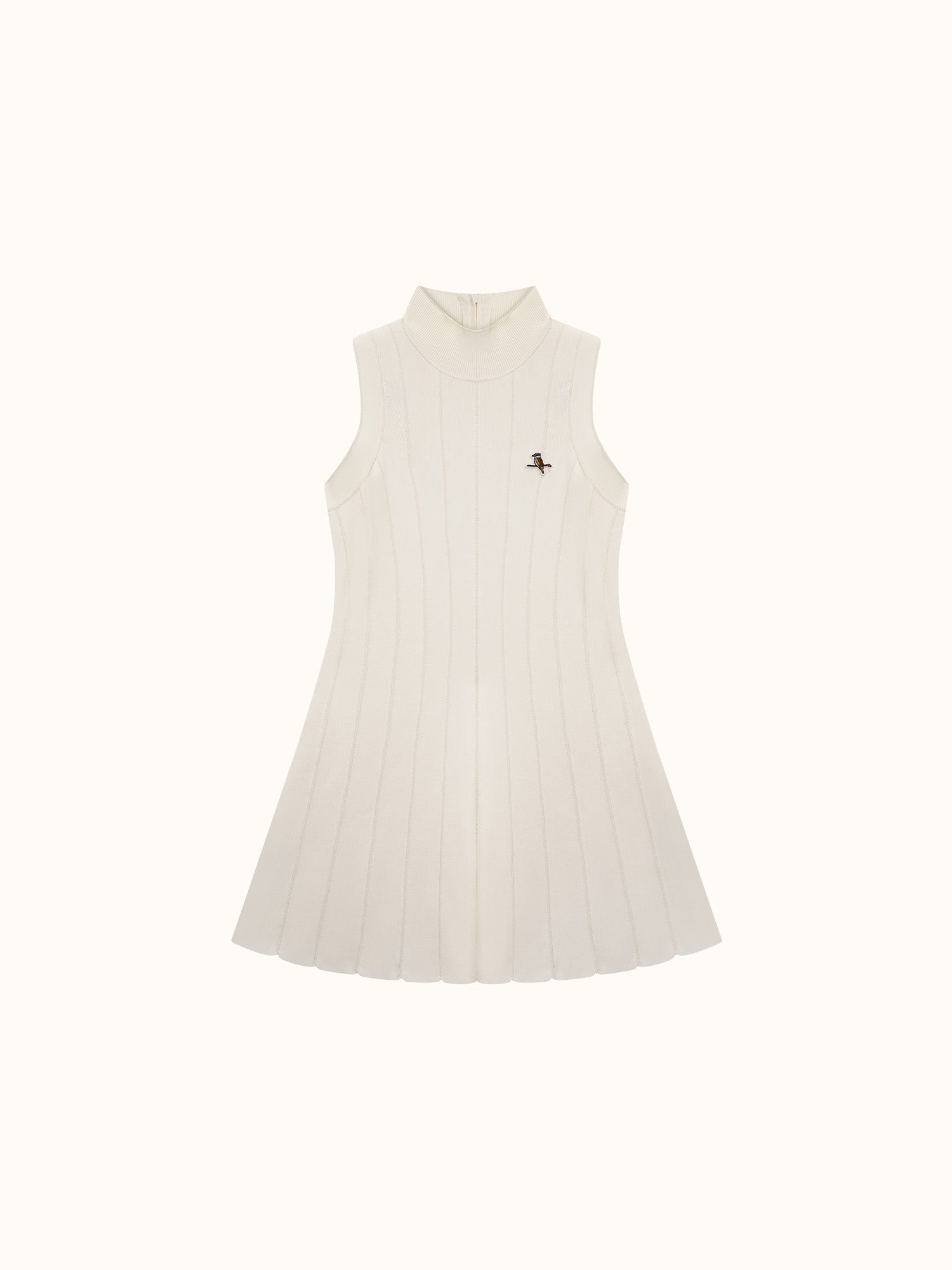 Womens Knitted Clubhouse Dress Cream