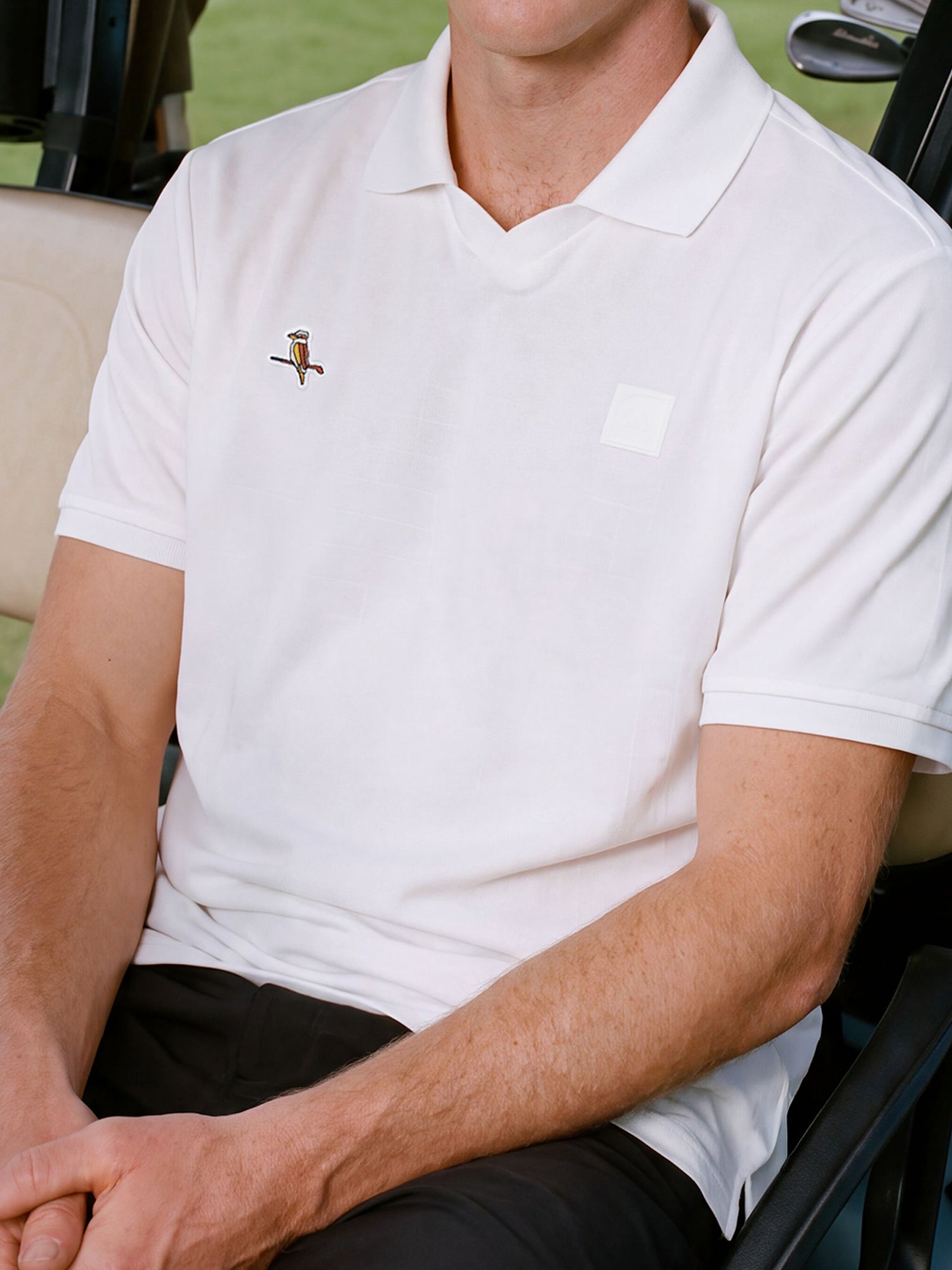 adidas X Walker Knit Short Sleeve Polo Shirt White