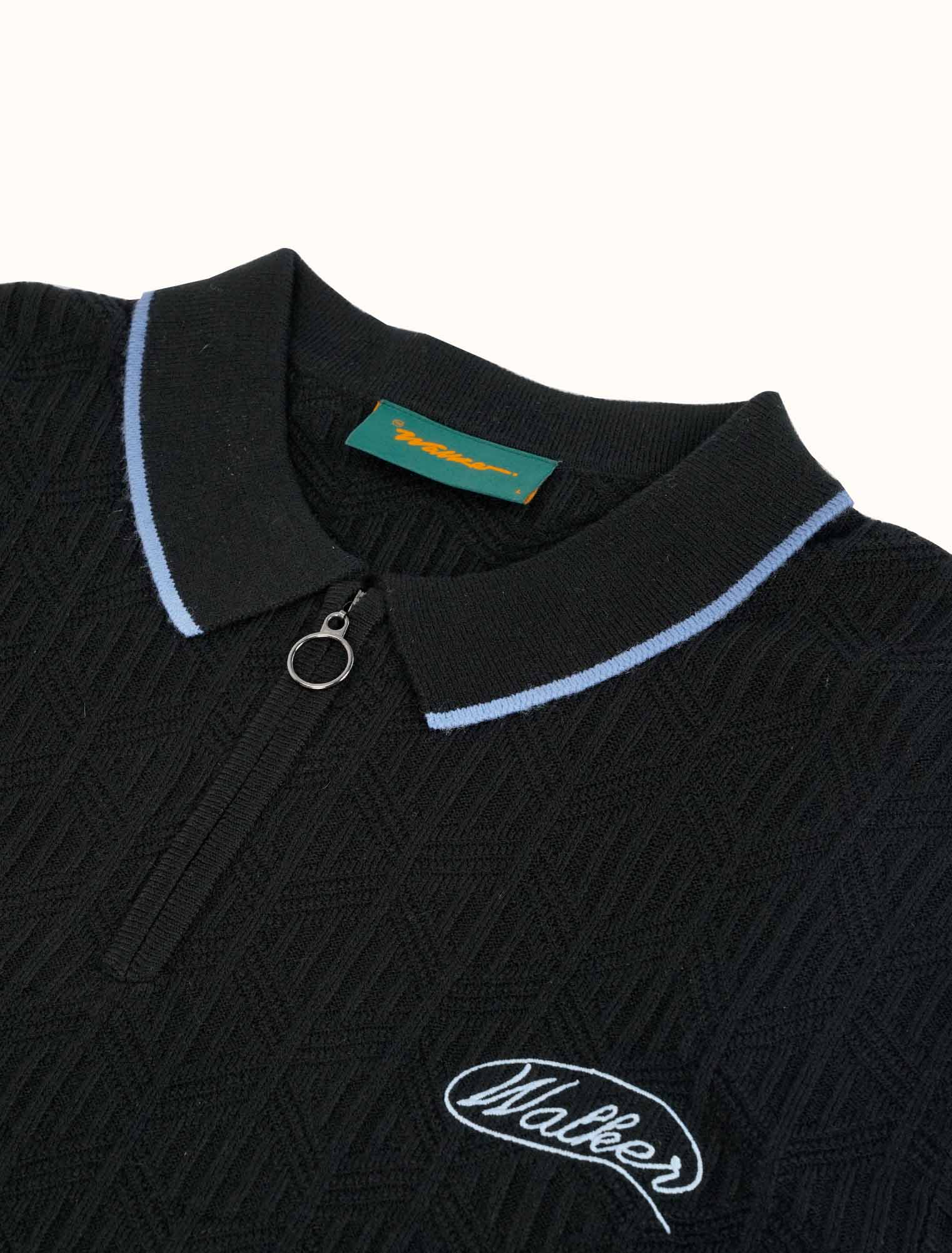 Lasso Knit Polo Black