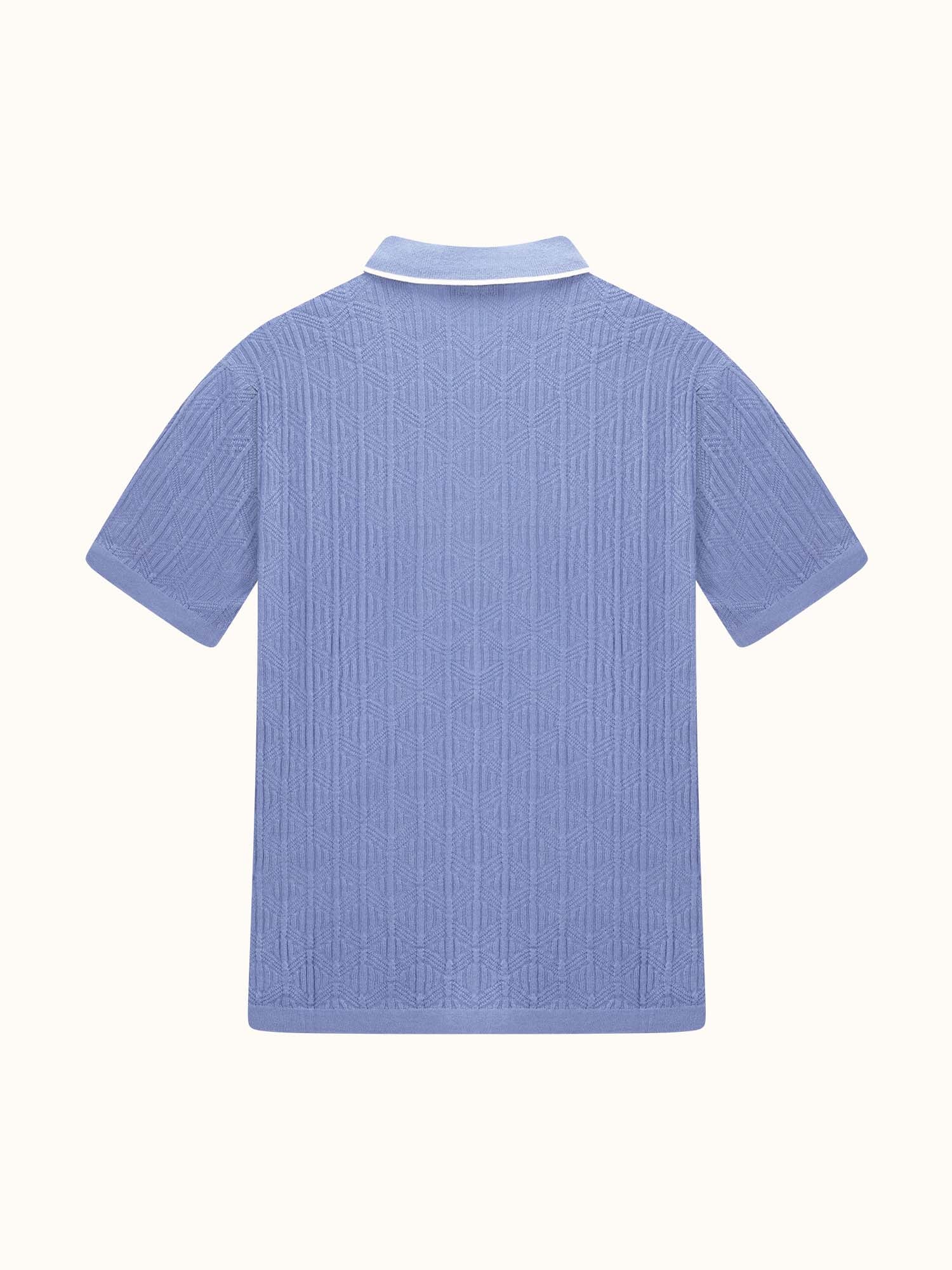 Lasso Knit Polo Sky Blue