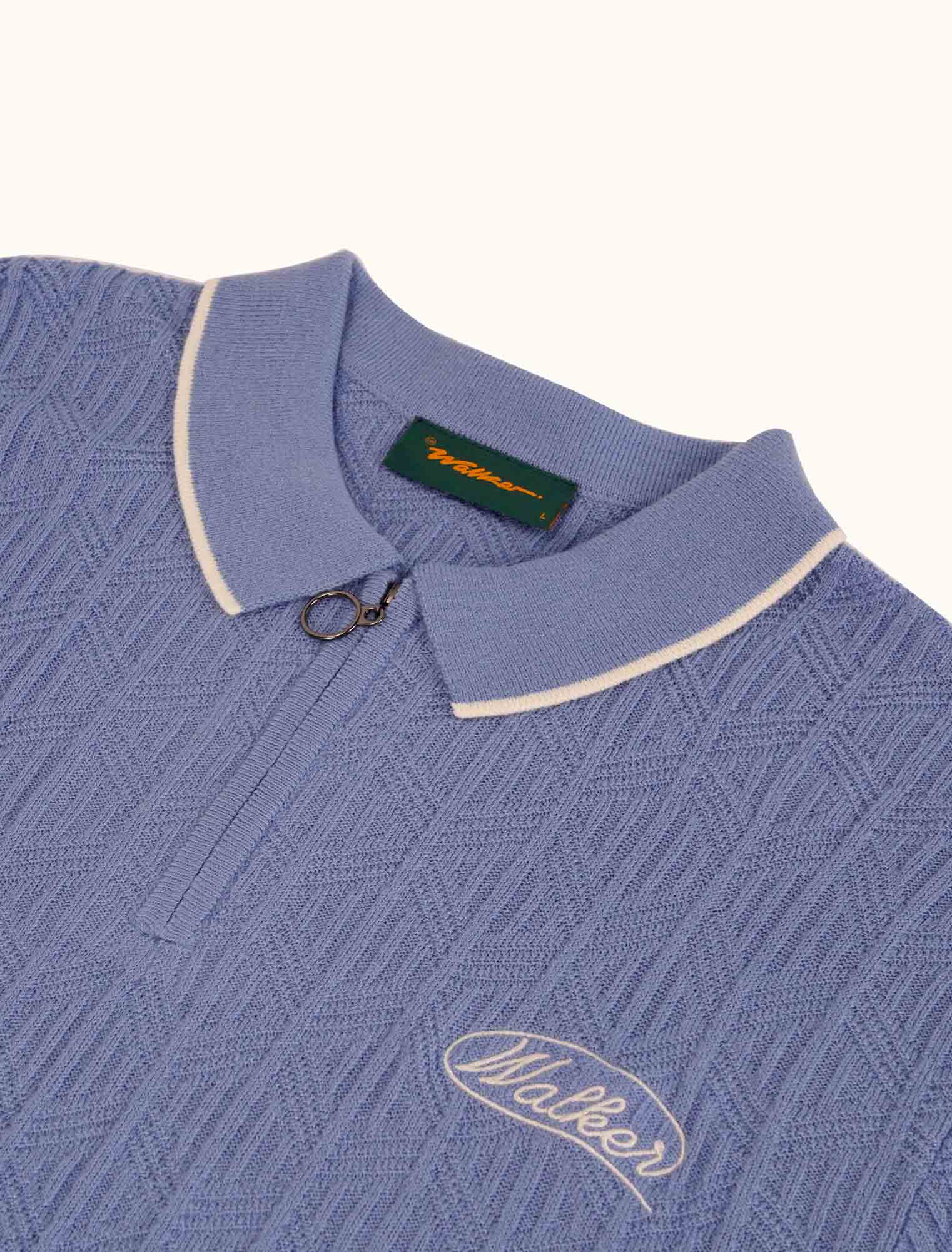 Lasso Knit Polo Sky Blue