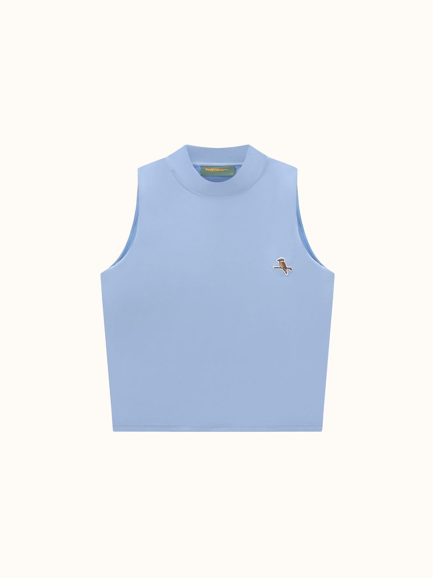 Womens Mock Neck Tank Powder Blue