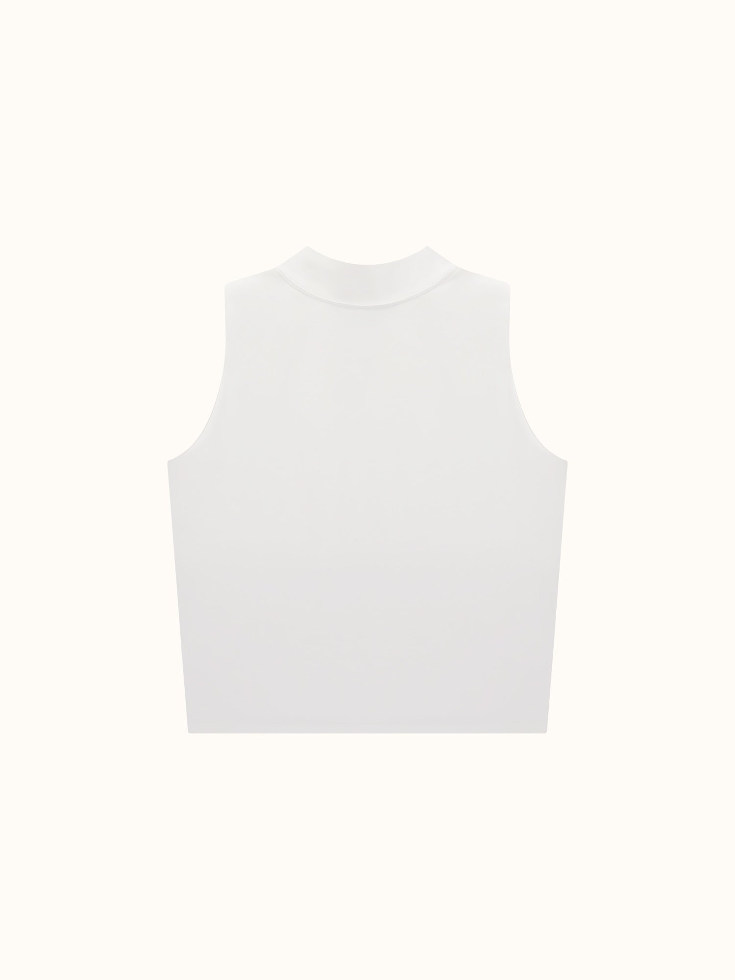 Womens Mock Neck Tank White