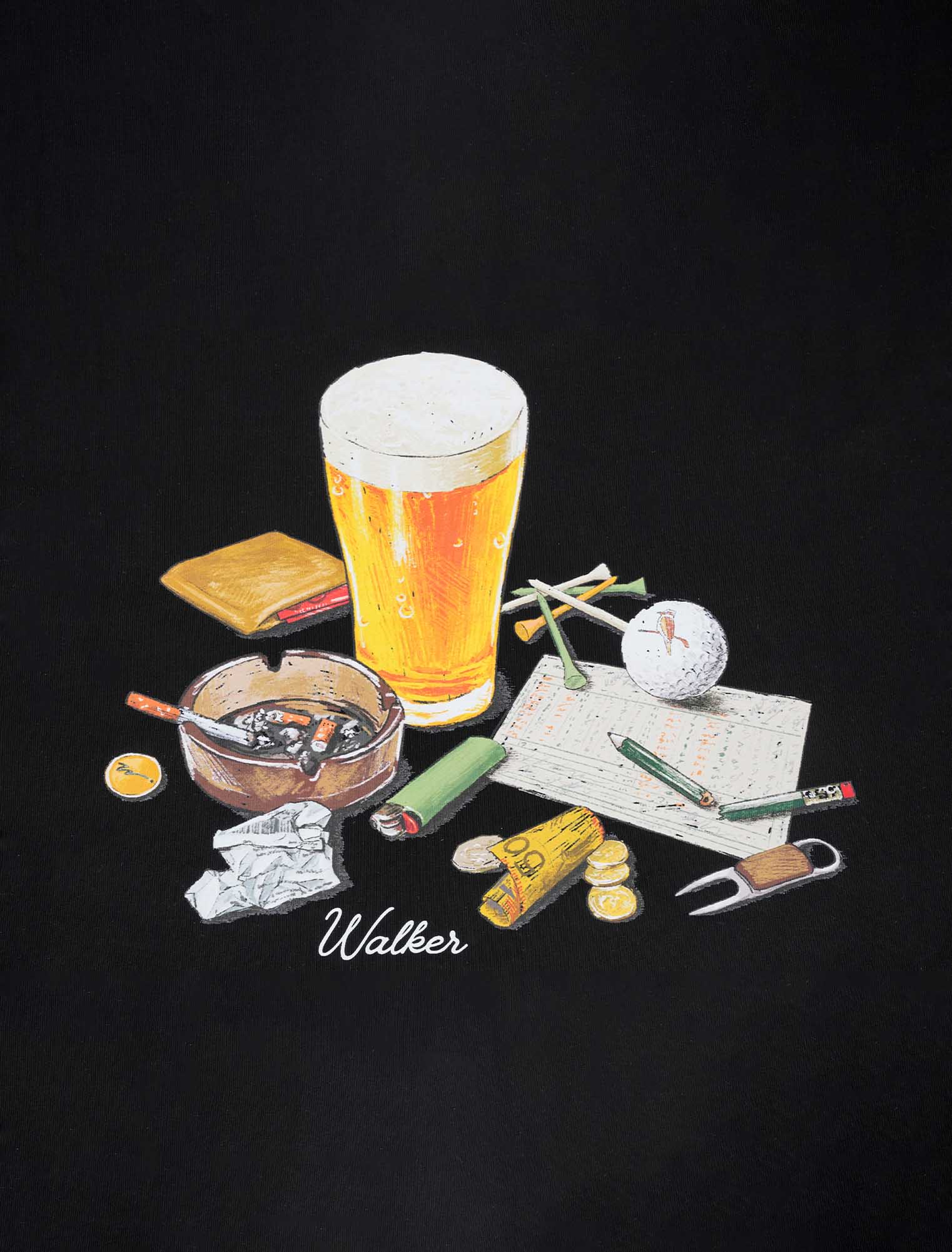 Post Round T-Shirt Black