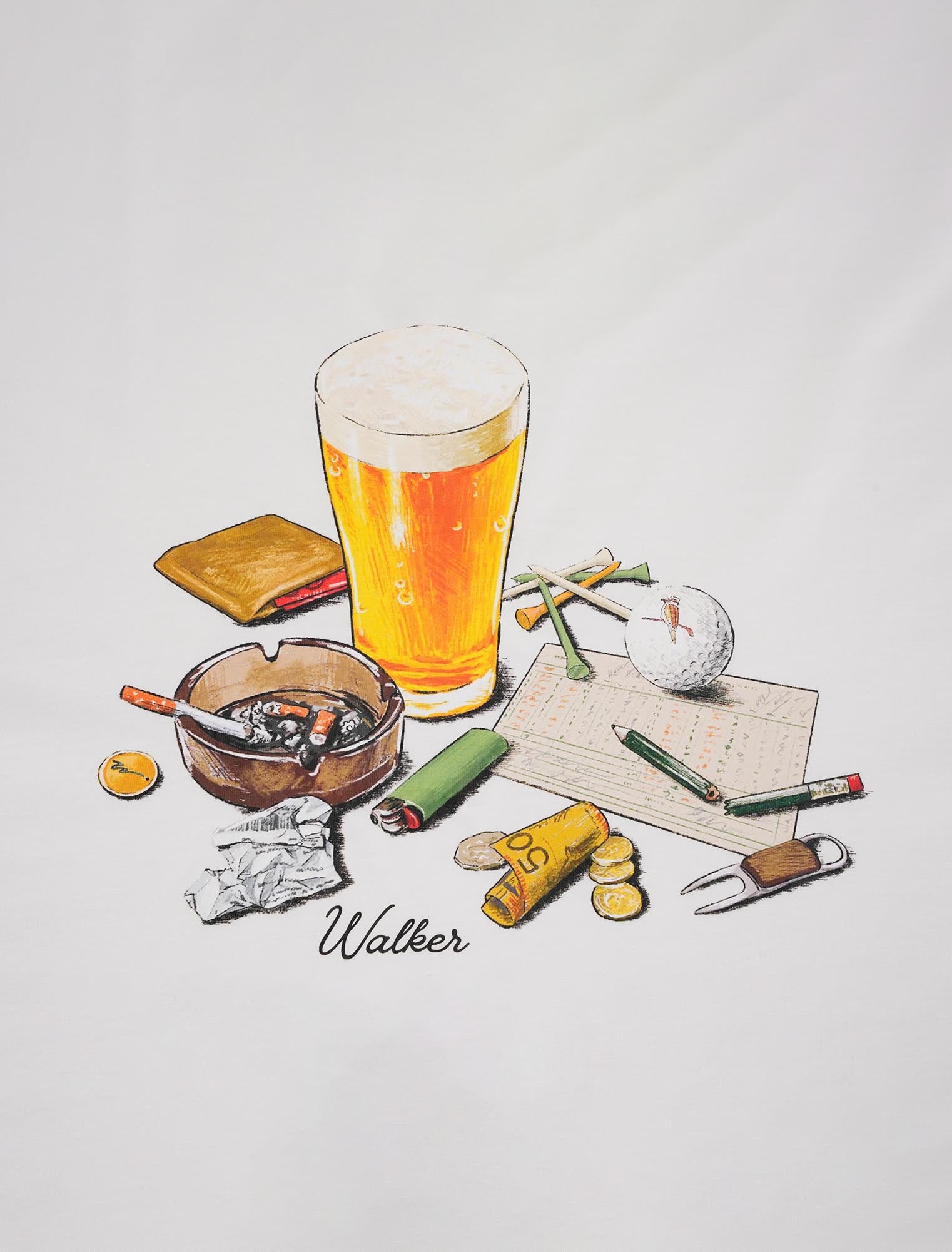 Post Round T-Shirt White