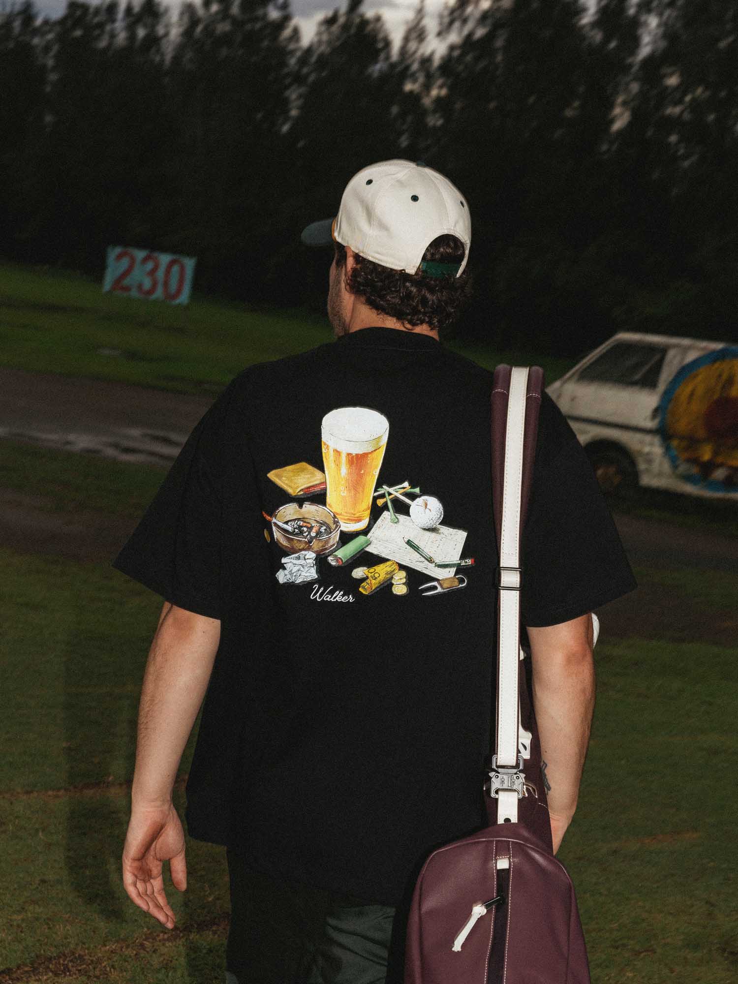 Post Round T-Shirt Black