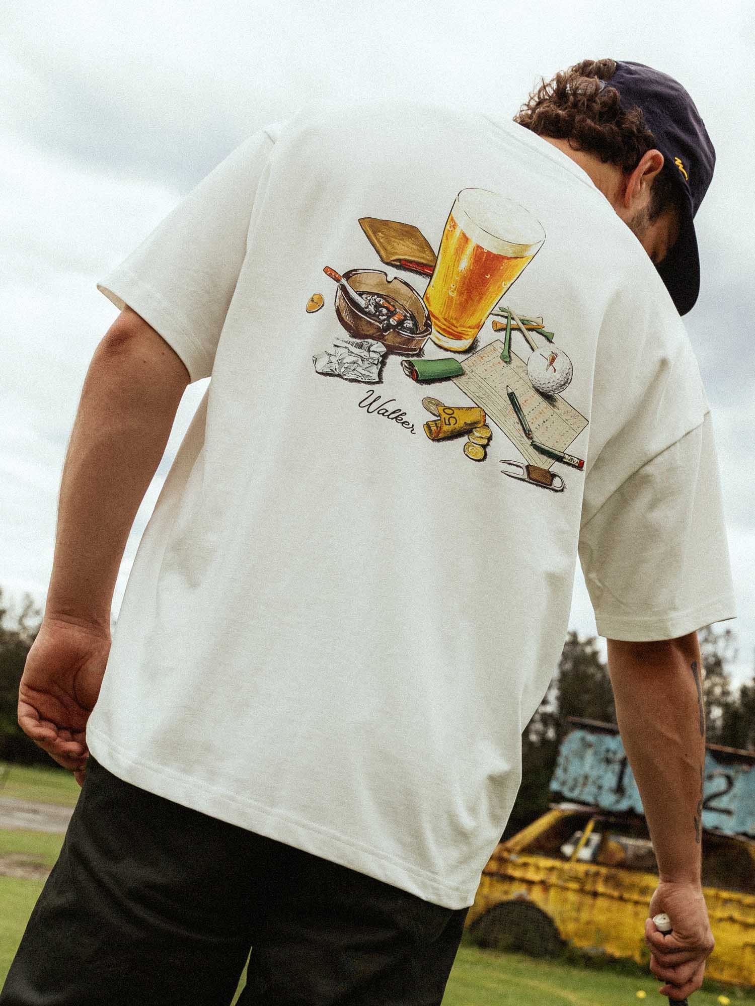 Post Round T-Shirt White