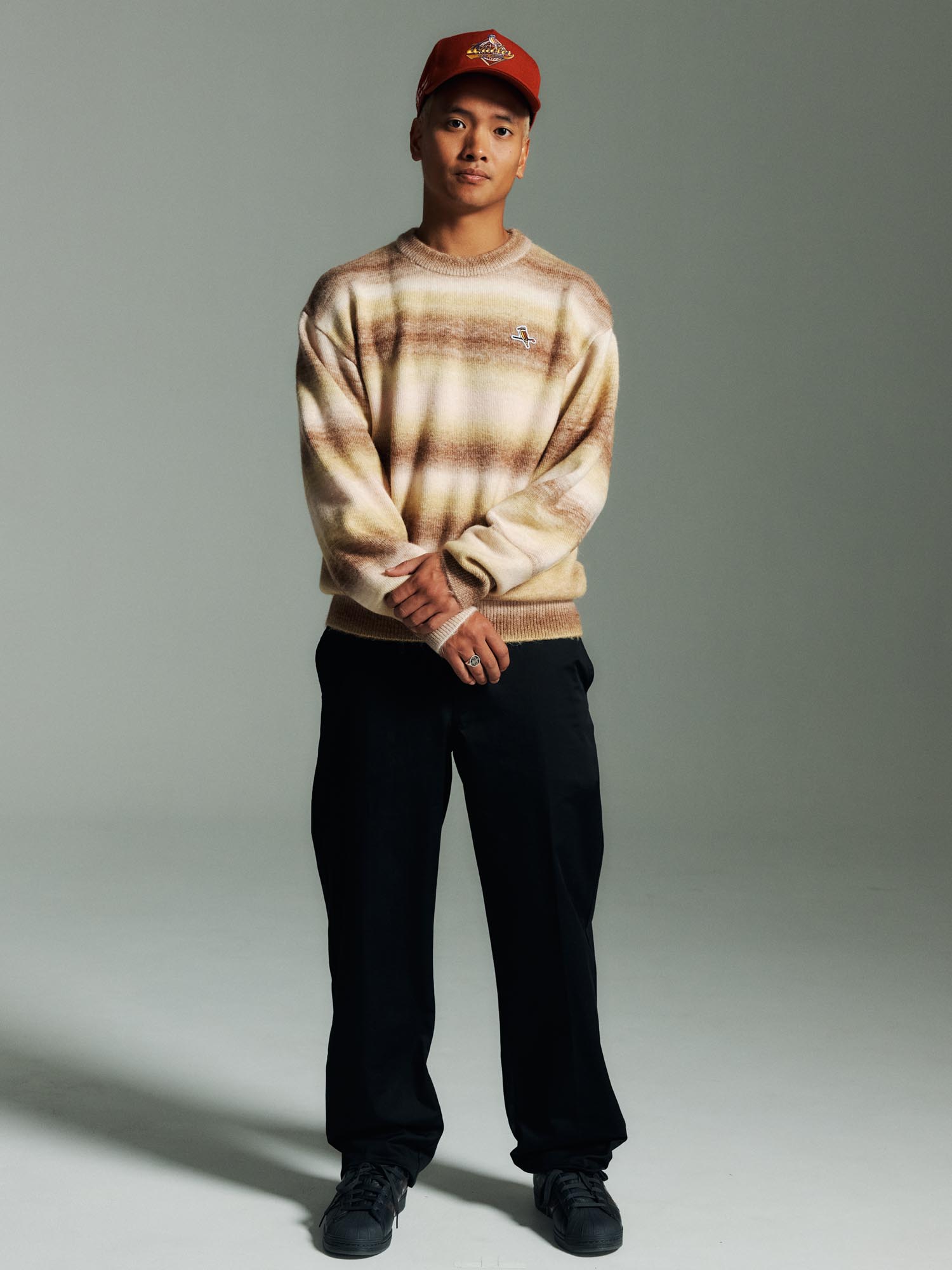 Gold Label Stripe Knit Almond