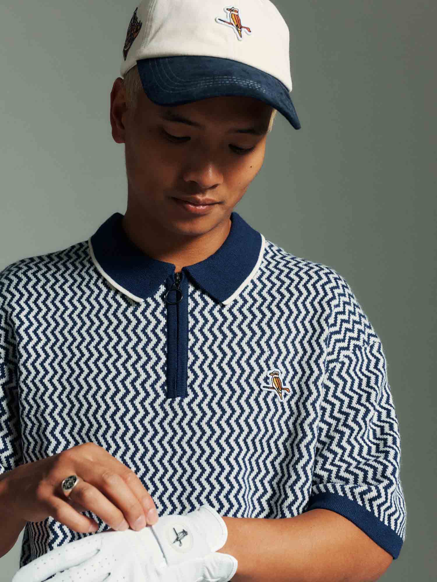 Gold Label 6-Panel World Series Cap Cream / Navy