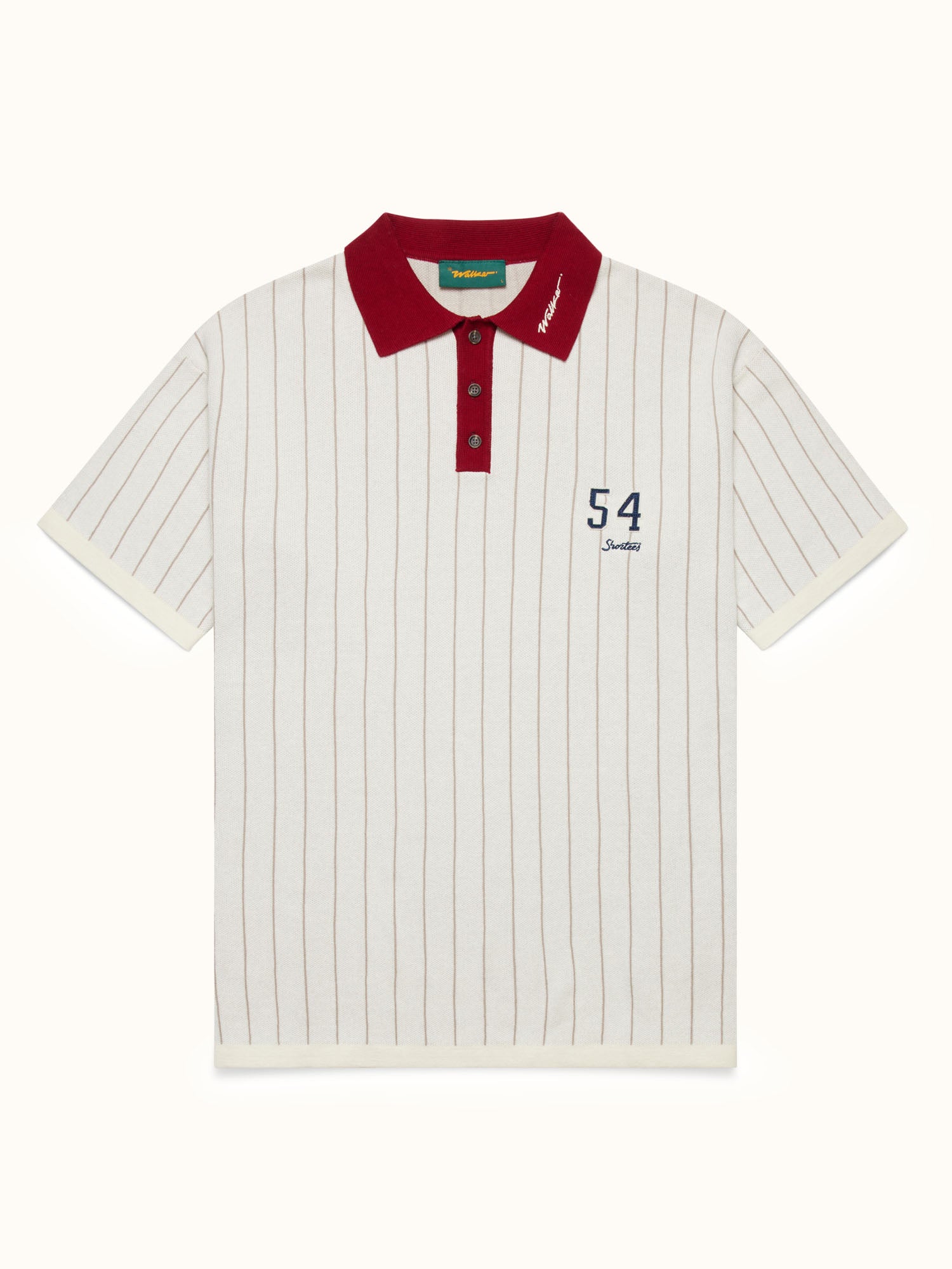 54 Knit Polo Ivory / Red