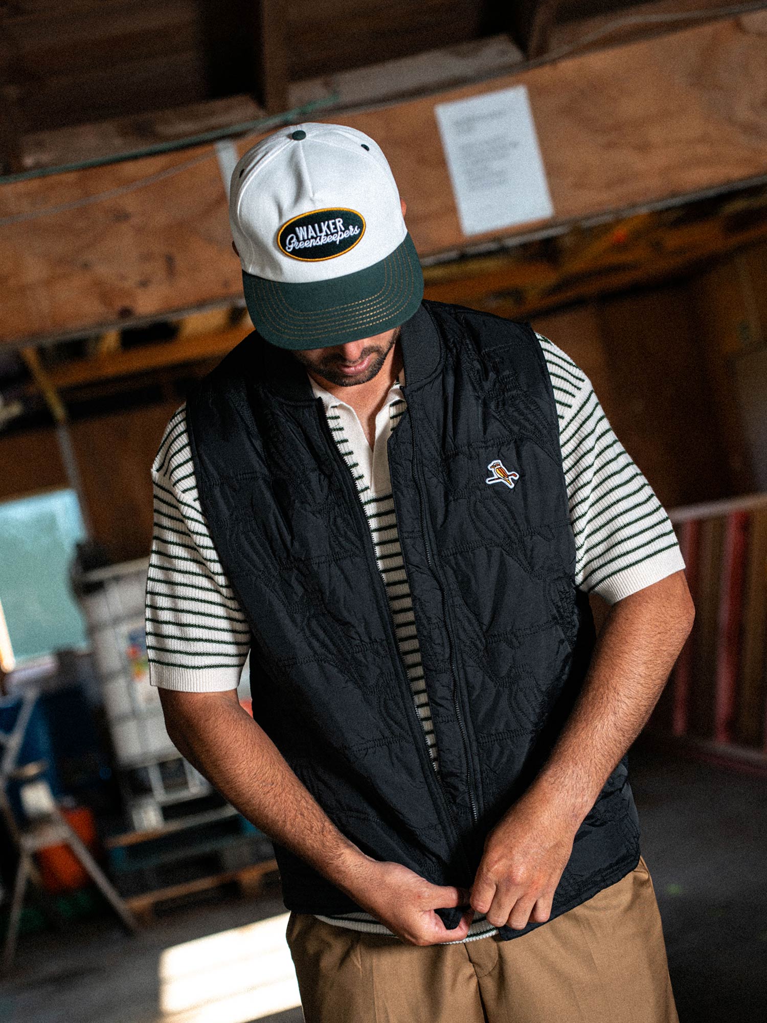 Kookaburra Quilted Vest Black
