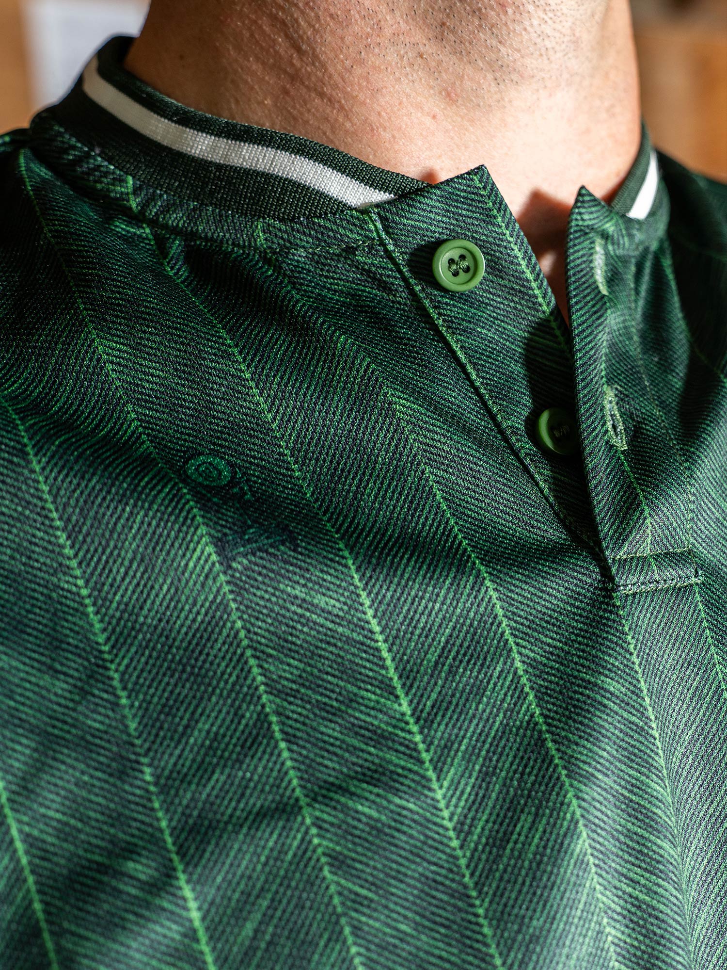 Lawn Stripe Blade Polo Forest