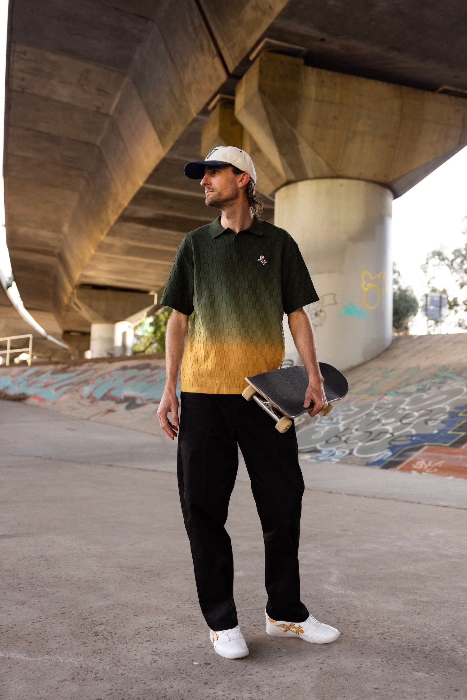 Dip Dye Polo Forest / Gold