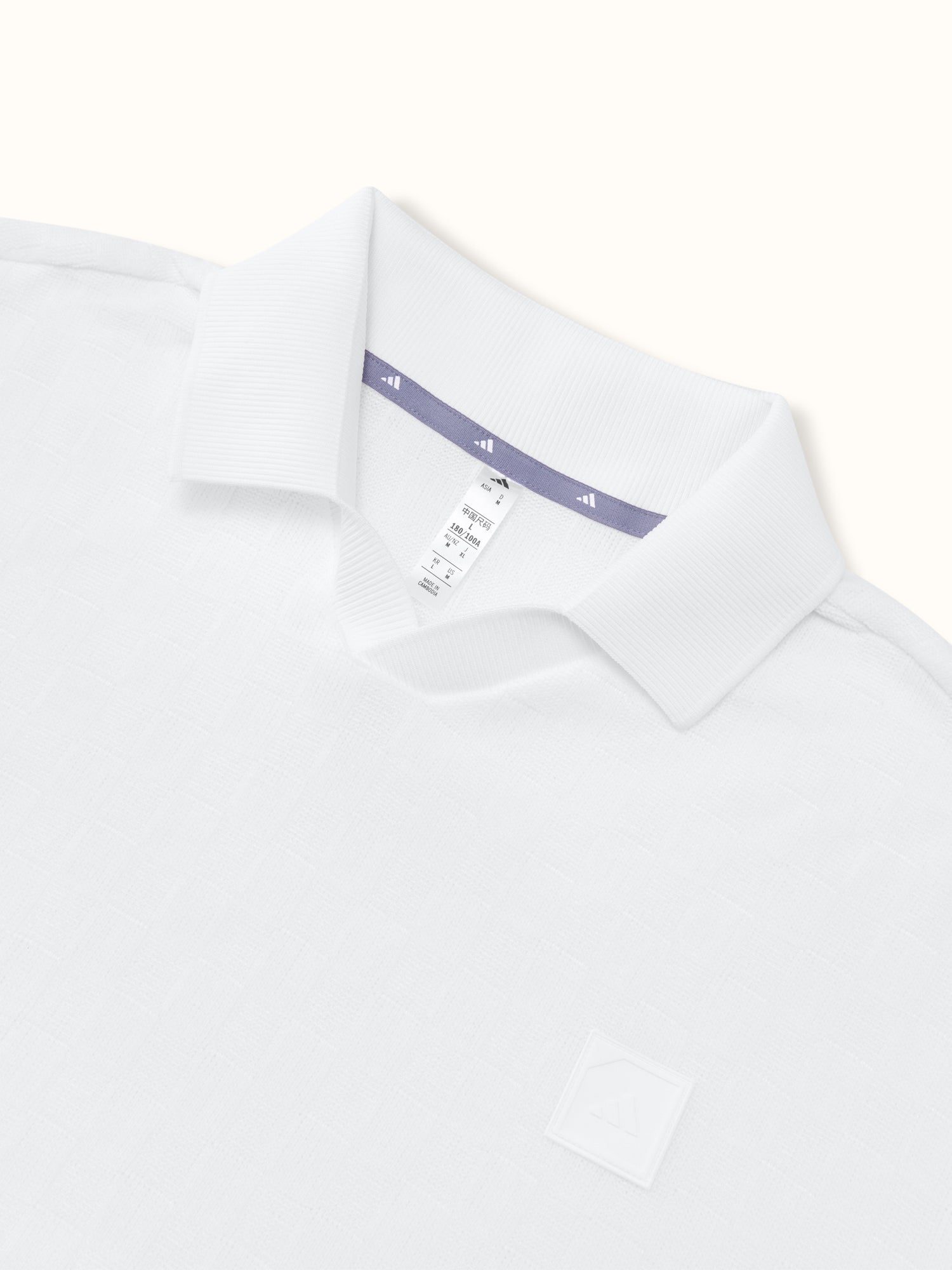 adidas X Walker Knit Short Sleeve Polo Shirt White
