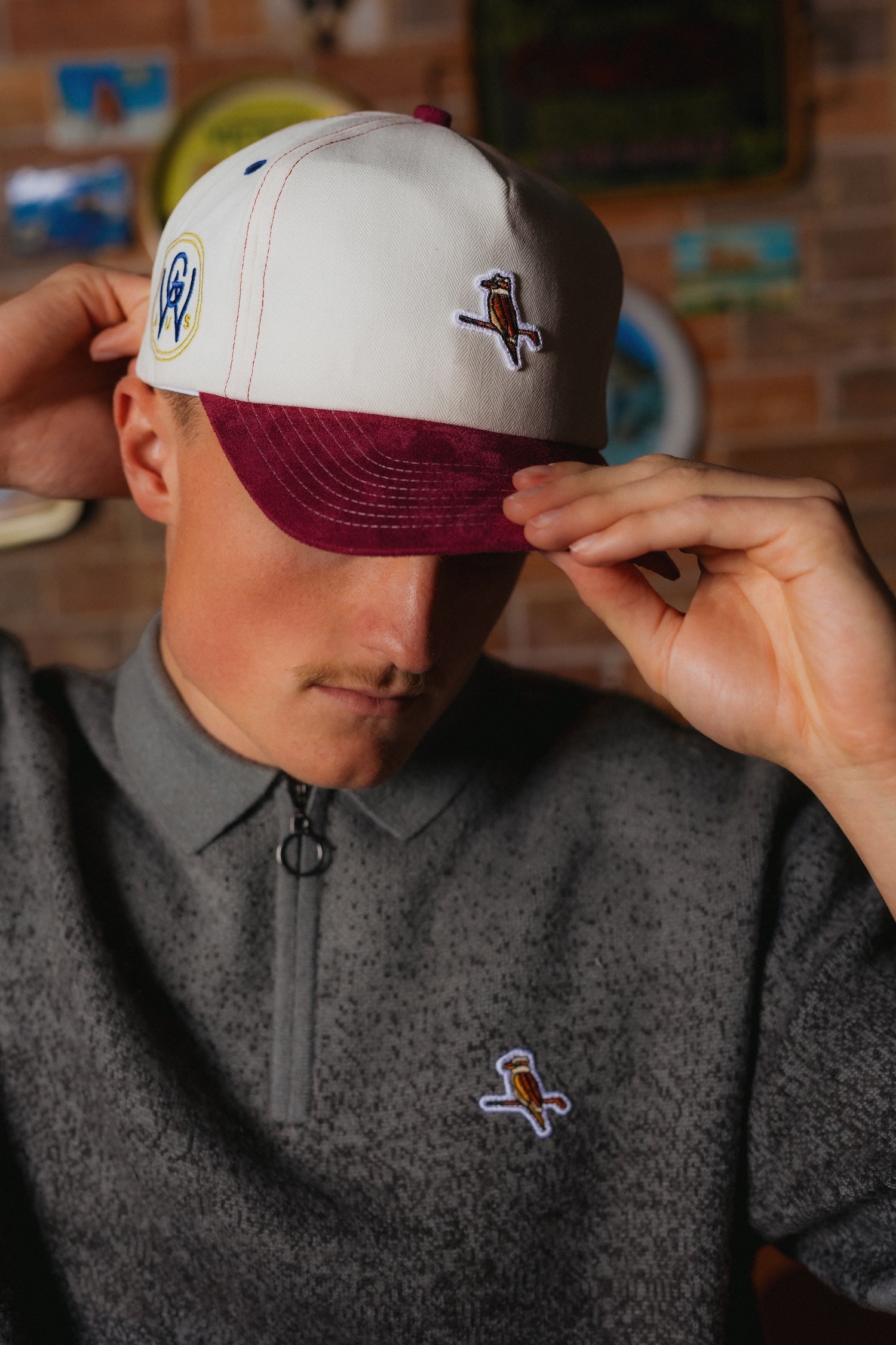 Initial Classic Cap White / Merlot