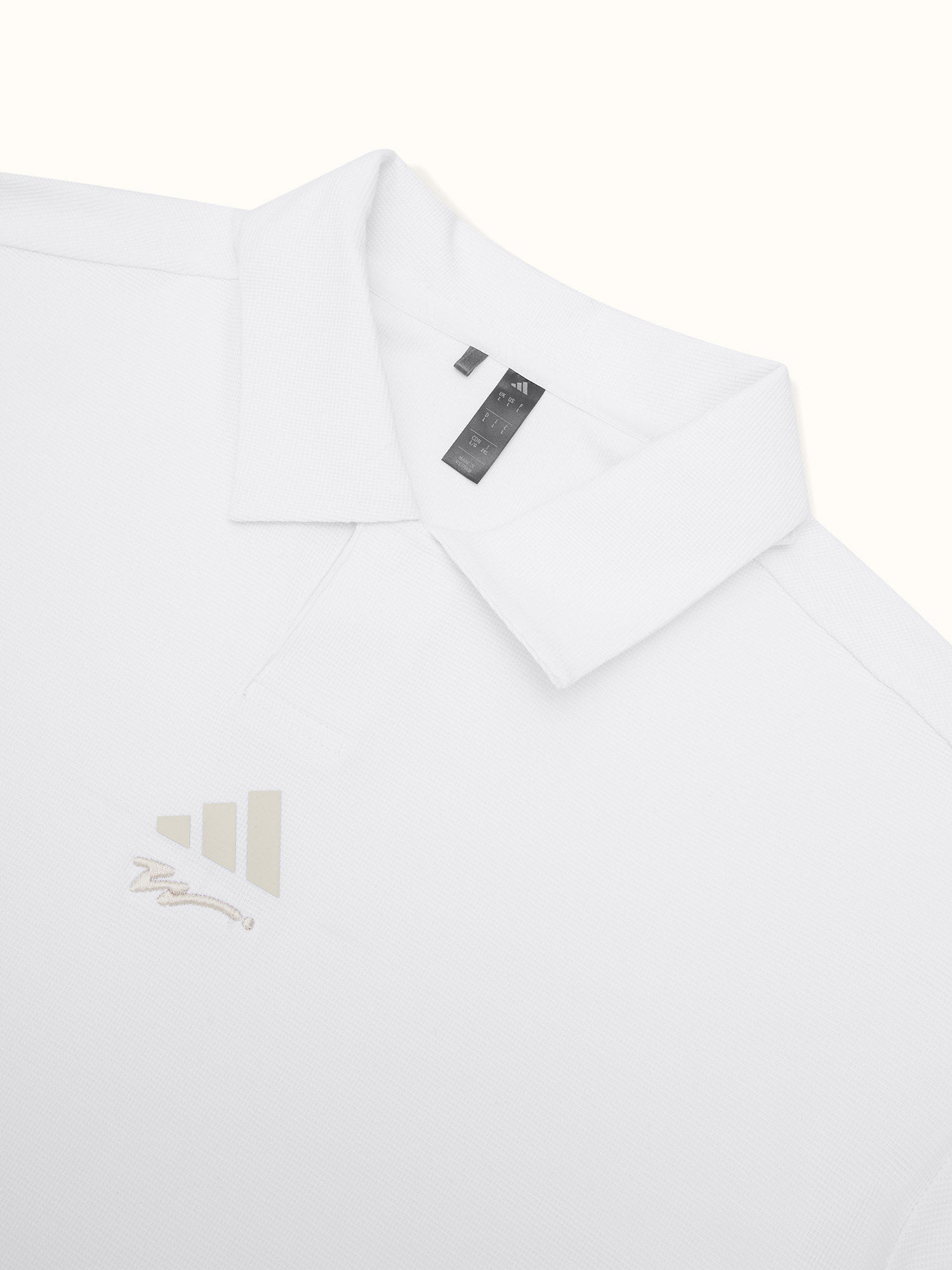 adidas x Walker Beyond Long Sleeve Loose Fit Polo Shirt White