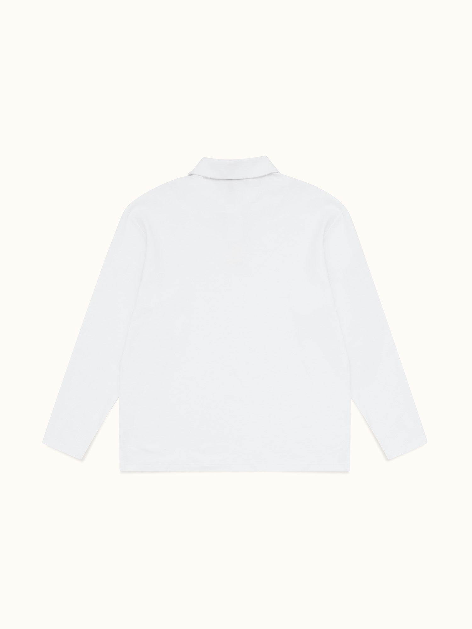 adidas x Walker Beyond Long Sleeve Loose Fit Polo Shirt White