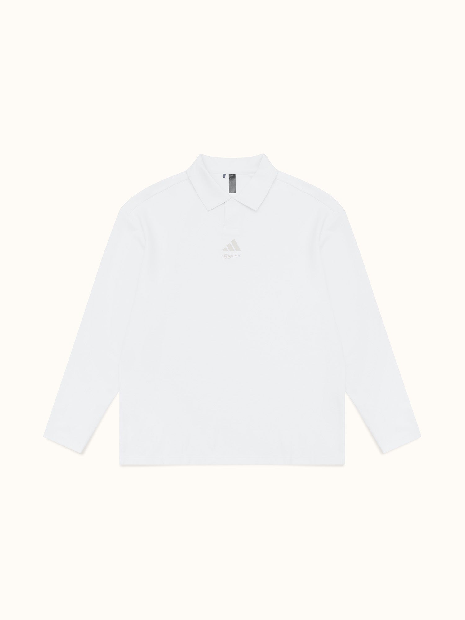 adidas x Walker Beyond Long Sleeve Loose Fit Polo Shirt White