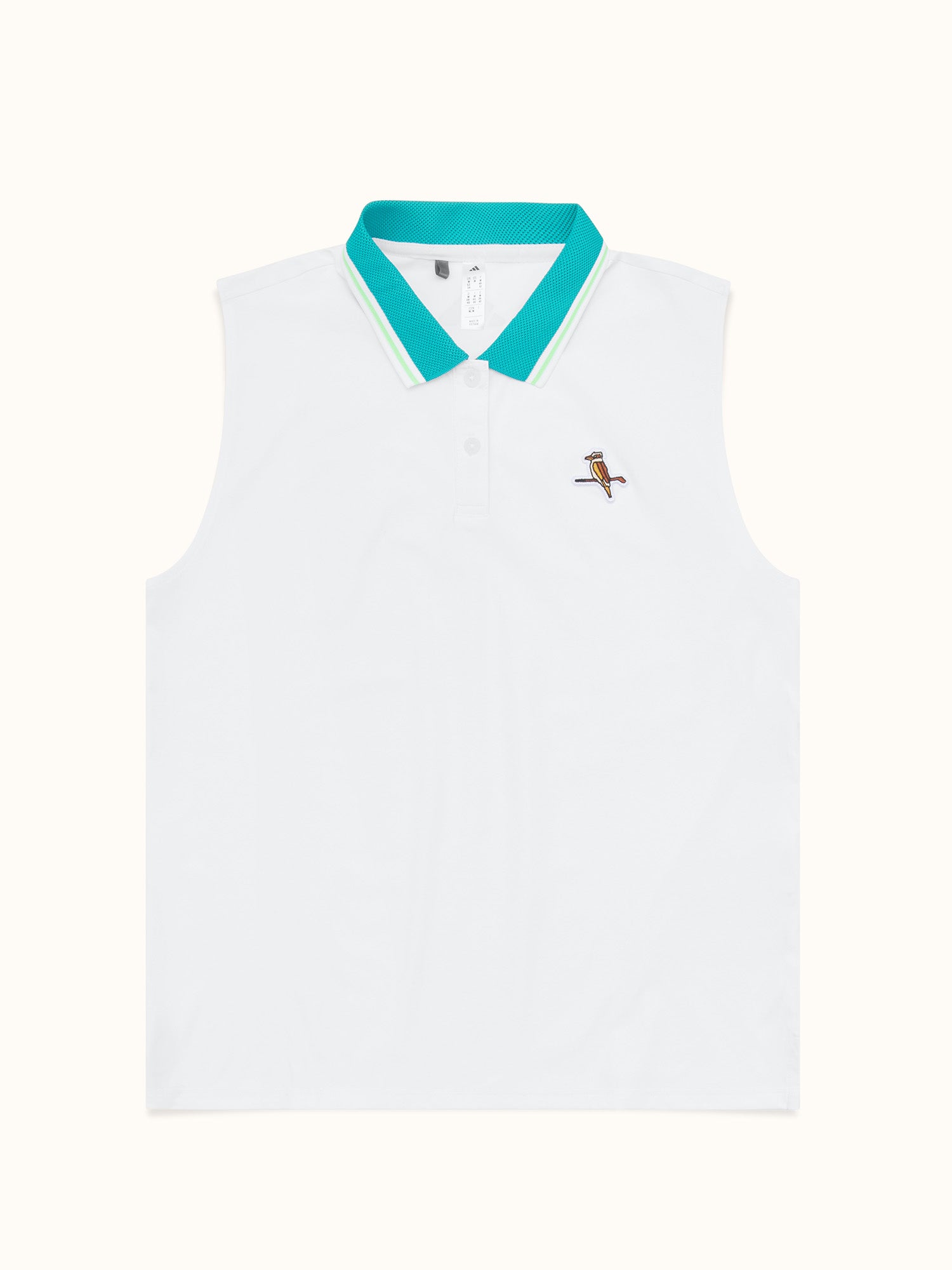 adidas x Walker W's Beyond Twistknit Polo Shirt White/Pure Teal