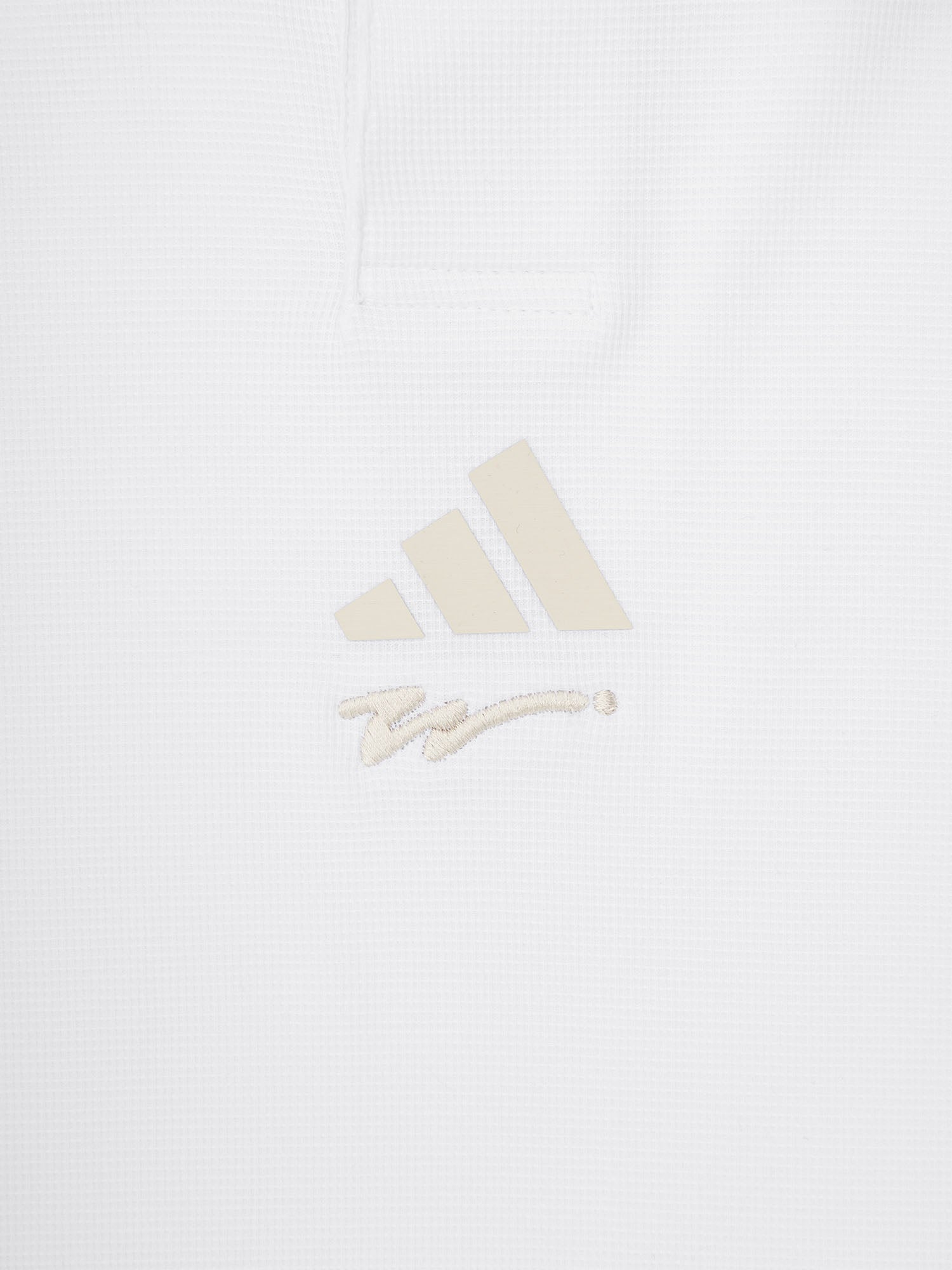 adidas x Walker Beyond Long Sleeve Loose Fit Polo Shirt White