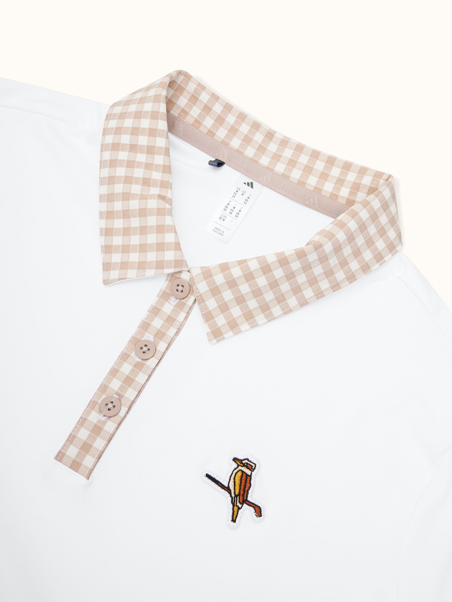adidas x Walker W's Ultimate365 Gingham Short Sleeve Polo Shirt