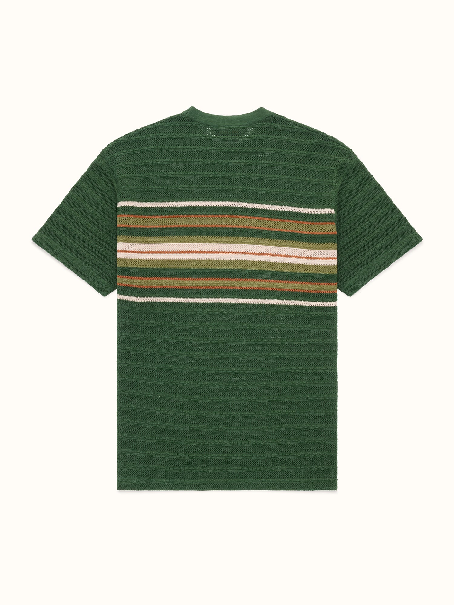 Stripe Knit T-Shirt Forest / Gold
