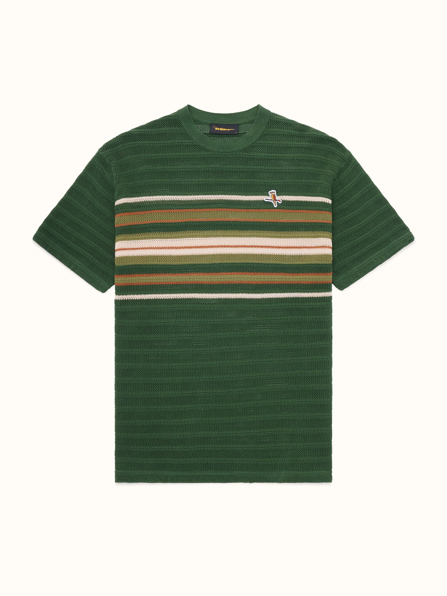 Stripe Knit T-Shirt Forest / Gold
