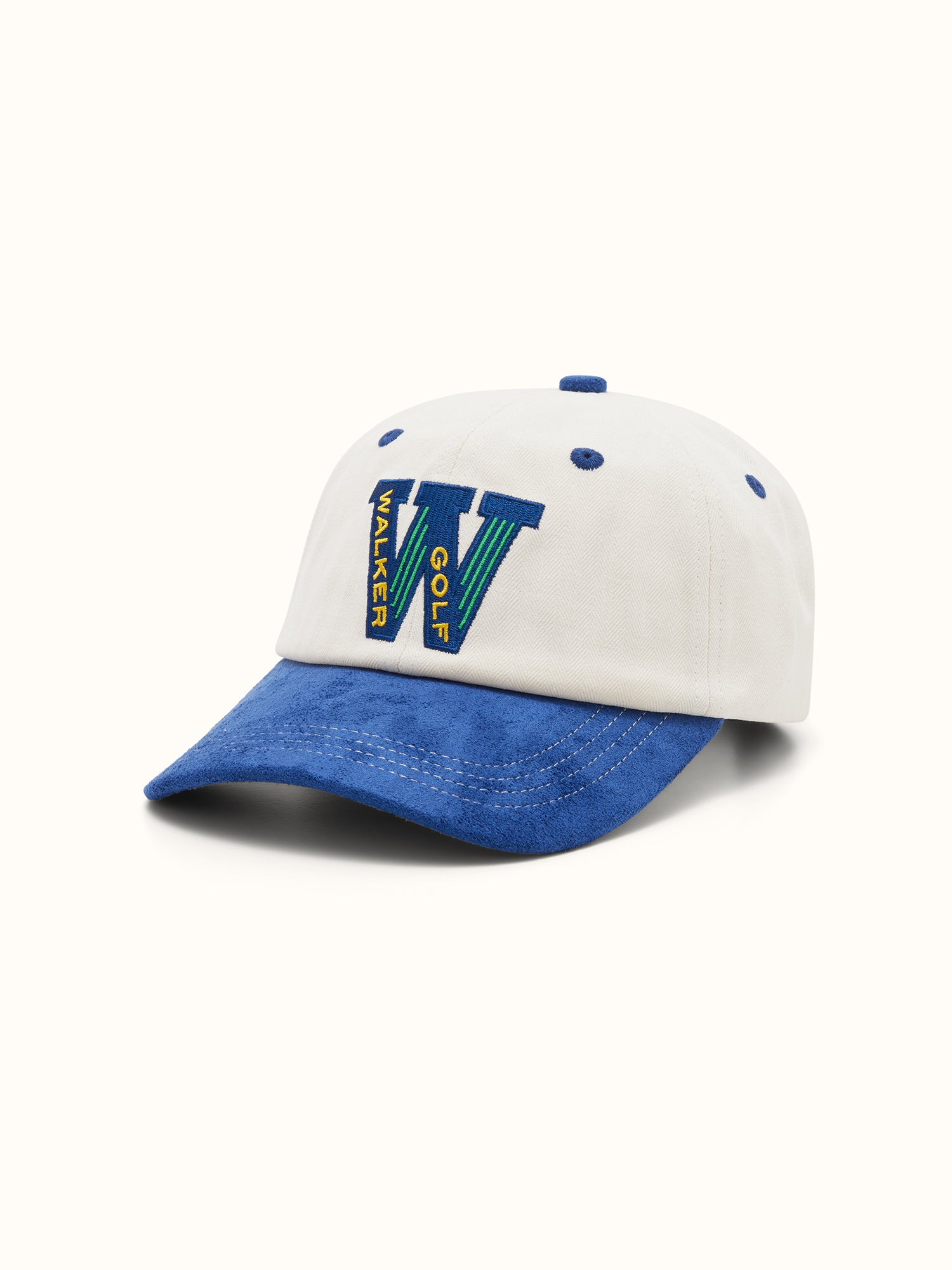Monogram 6-Panel Cap Ivory / Navy