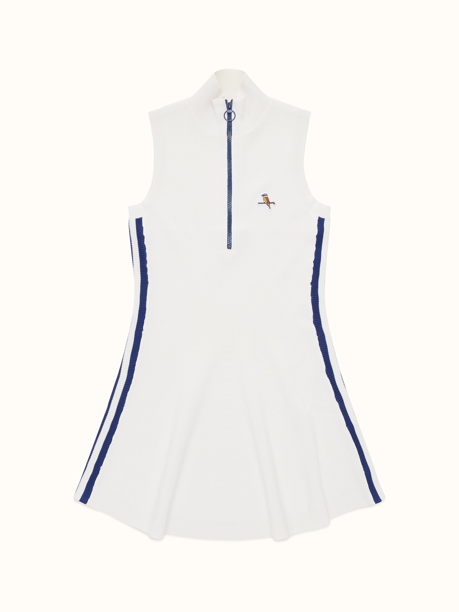 Womens Match Play Knit Dress White / Navy