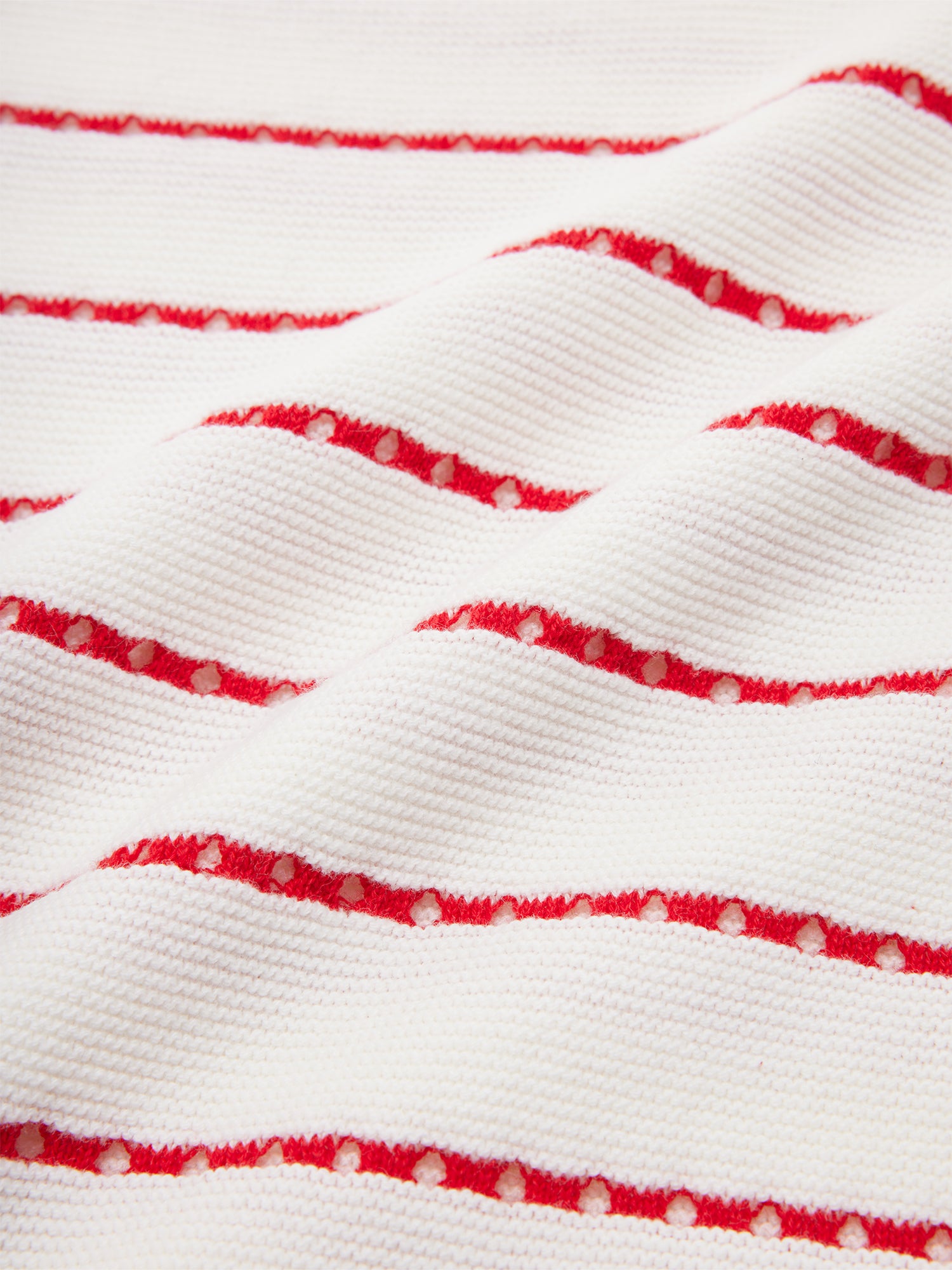 Womens Links Knit Polo White / Red