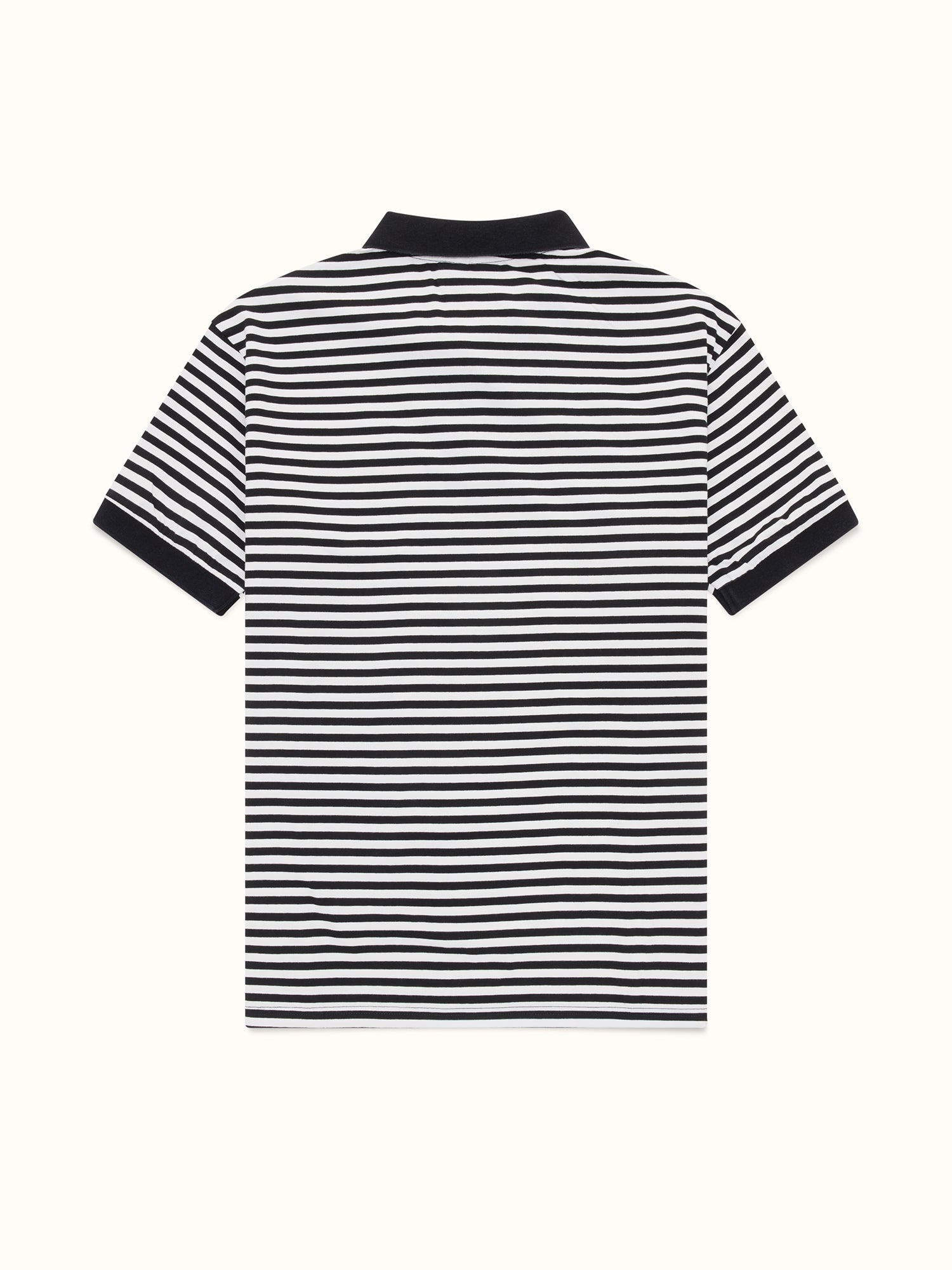 Jersey Stripe Polo Black