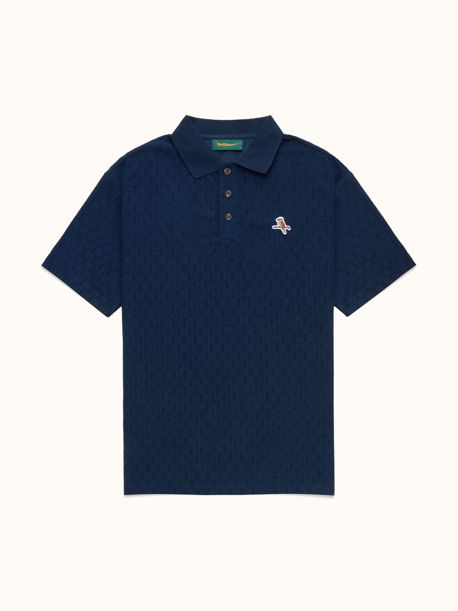 Kooka Jacquard Terry Polo Navy